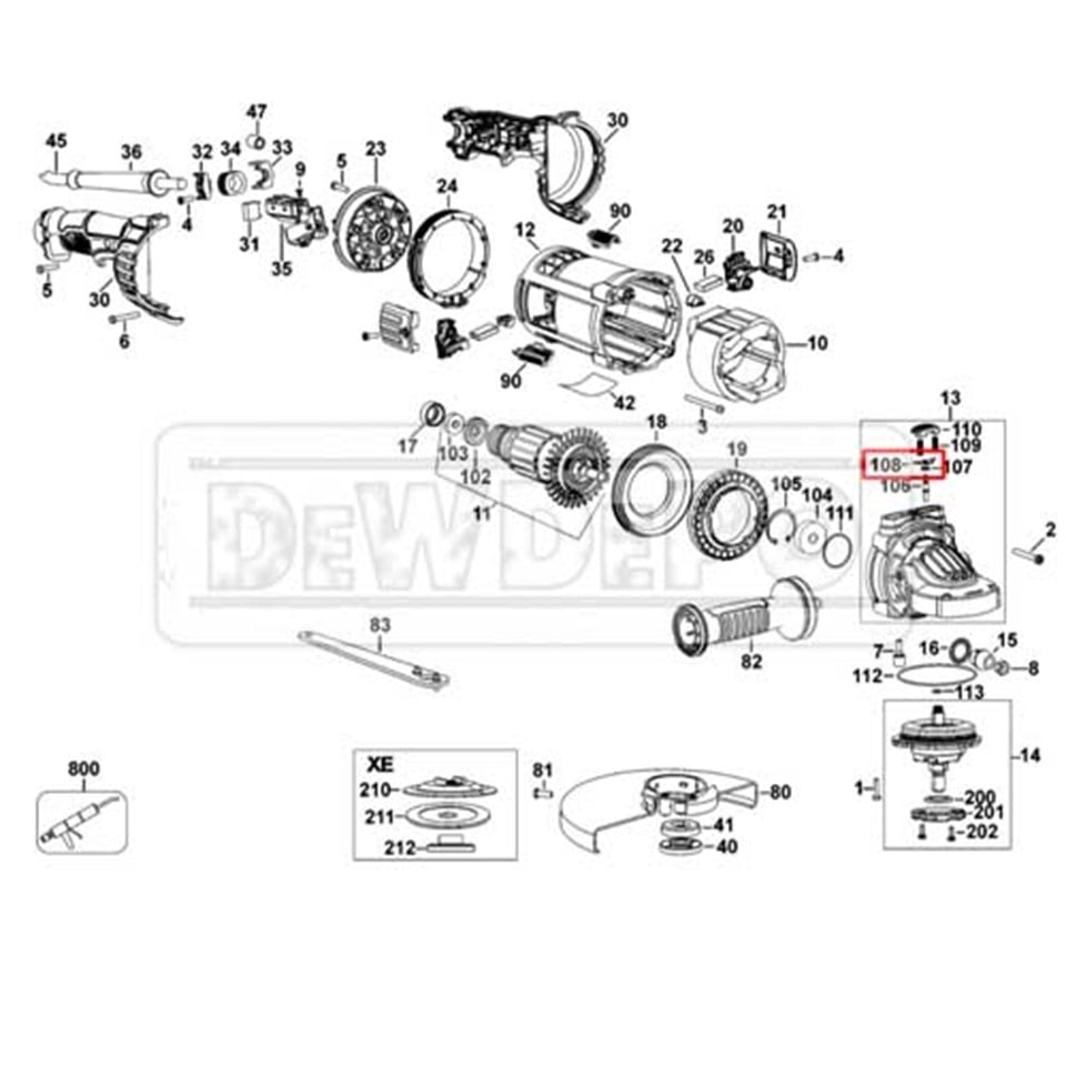 N108422 Dewalt DWE496 Plaka