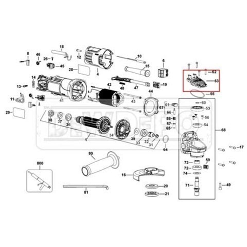 N116180 Dewalt DWE4050 Dişli Kutusu Kapağı
