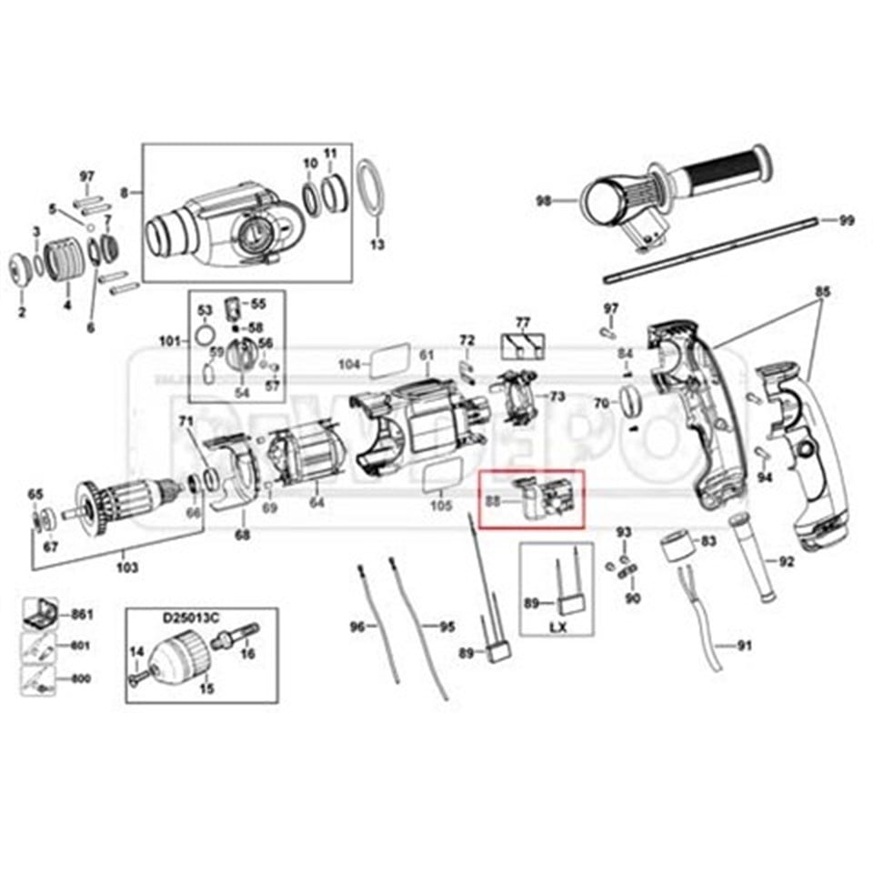N166238 Dewalt D25013 Şalter