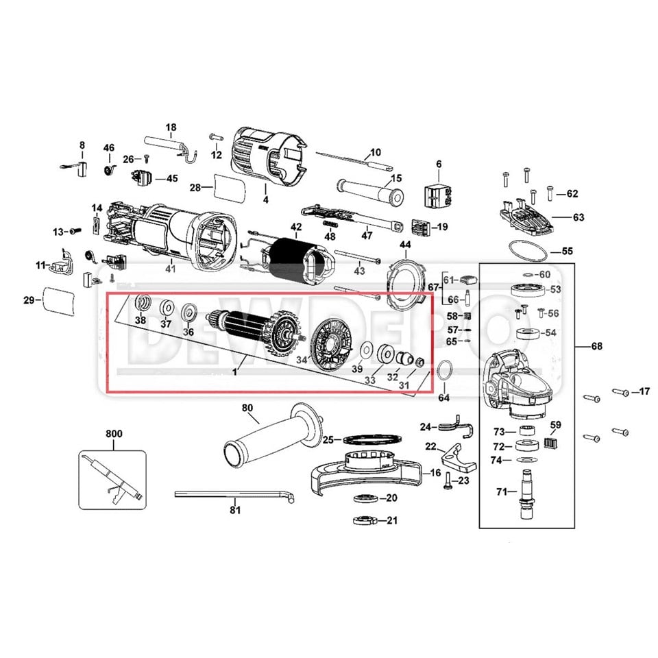 N181765 Dewalt DWE4050 Endüvi