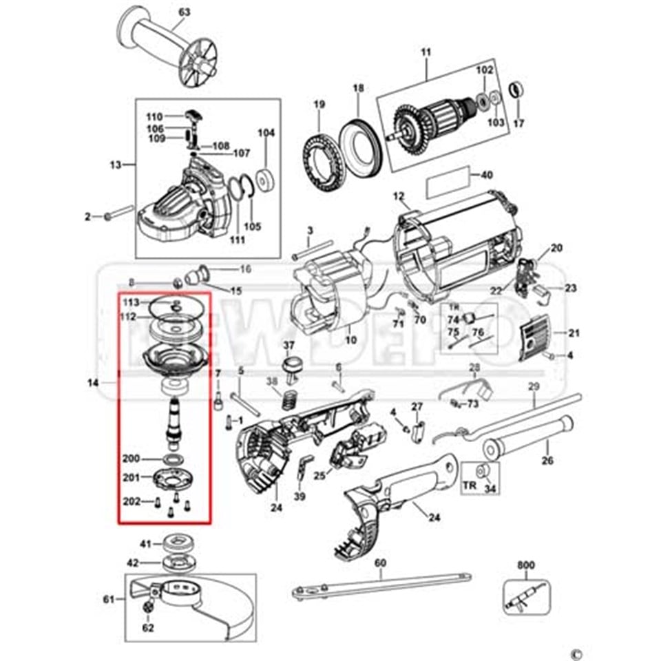 N203623 Dewalt DWE497 Dişli Set