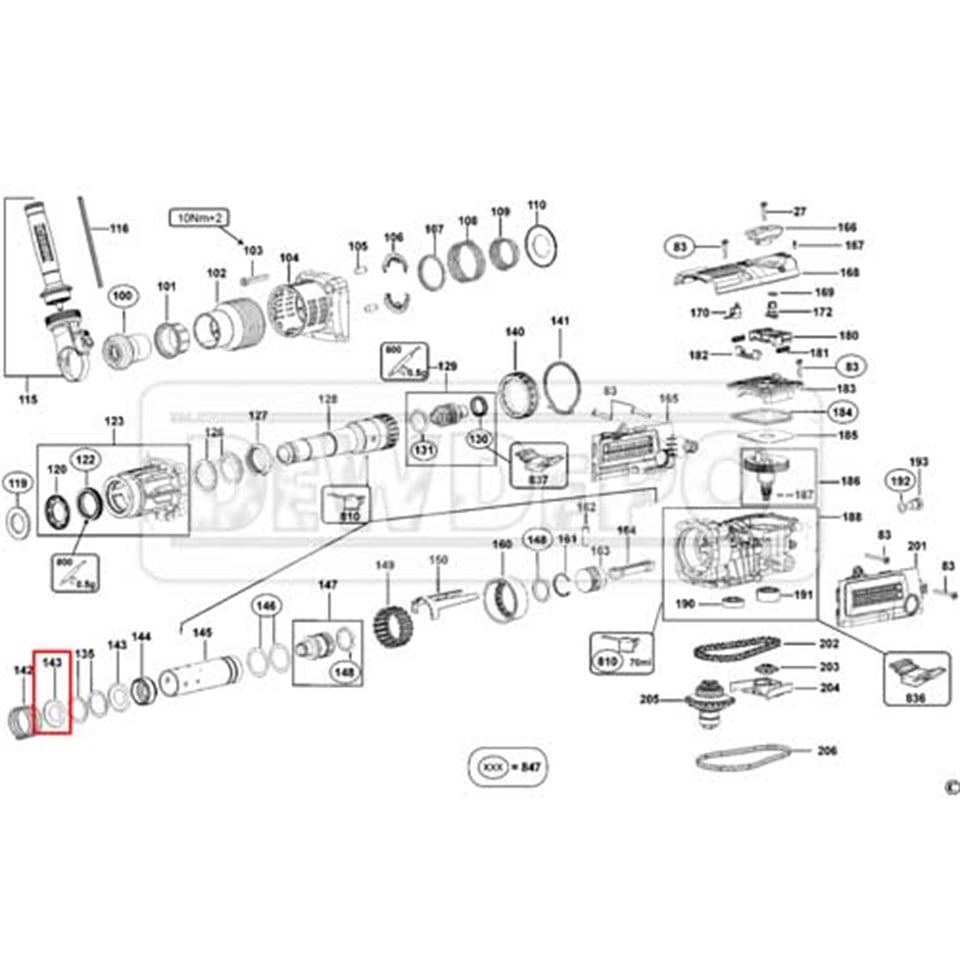 N210233 Dewalt D25600 O Ring