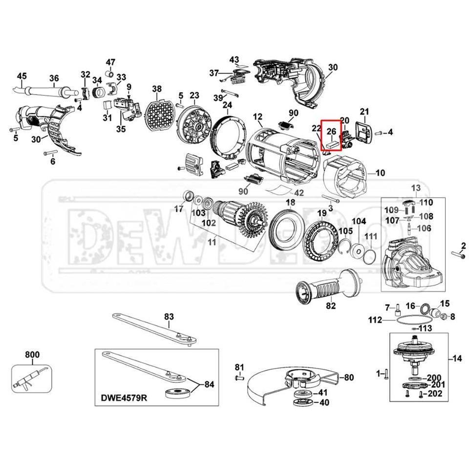 N253999 Dewalt DWE4579 Motor Kömürü | dewdepo.com