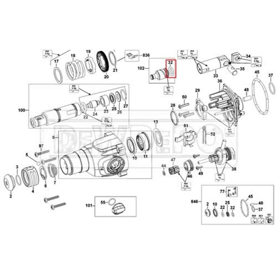 N264642 Dewalt D25133 O Ring
