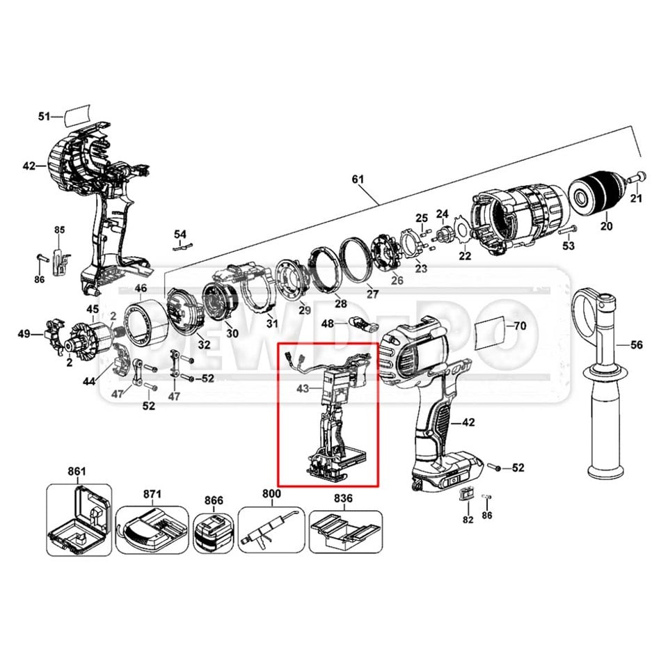 N359039 Dewalt DCD985 Şarjlı Şalter