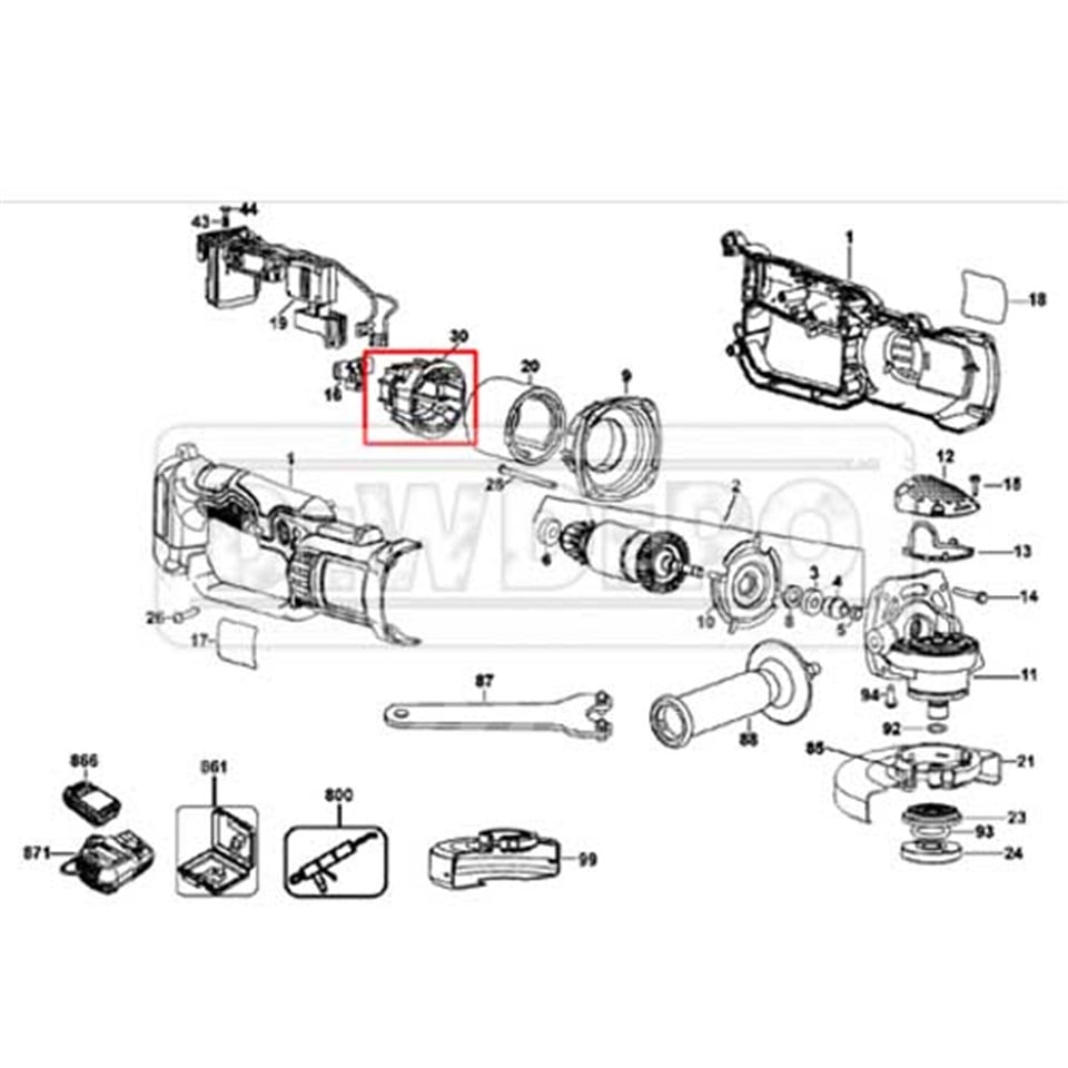 N412223 Dewalt DCG412 Kömür Yuvası