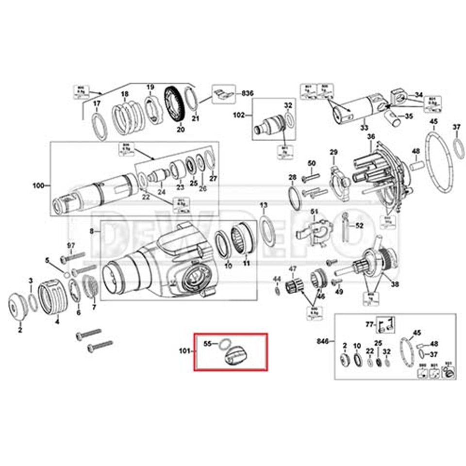 N417861 Dewalt D25133 Darbe Vites Kolu