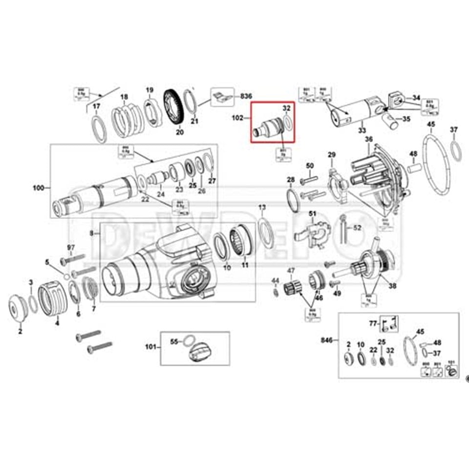 N418035 Dewalt D25133 Piston Çekiç