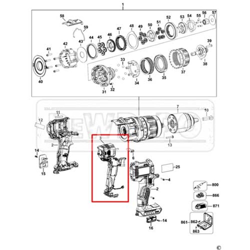 N434178 Dewalt DCD732 Motor Şalter