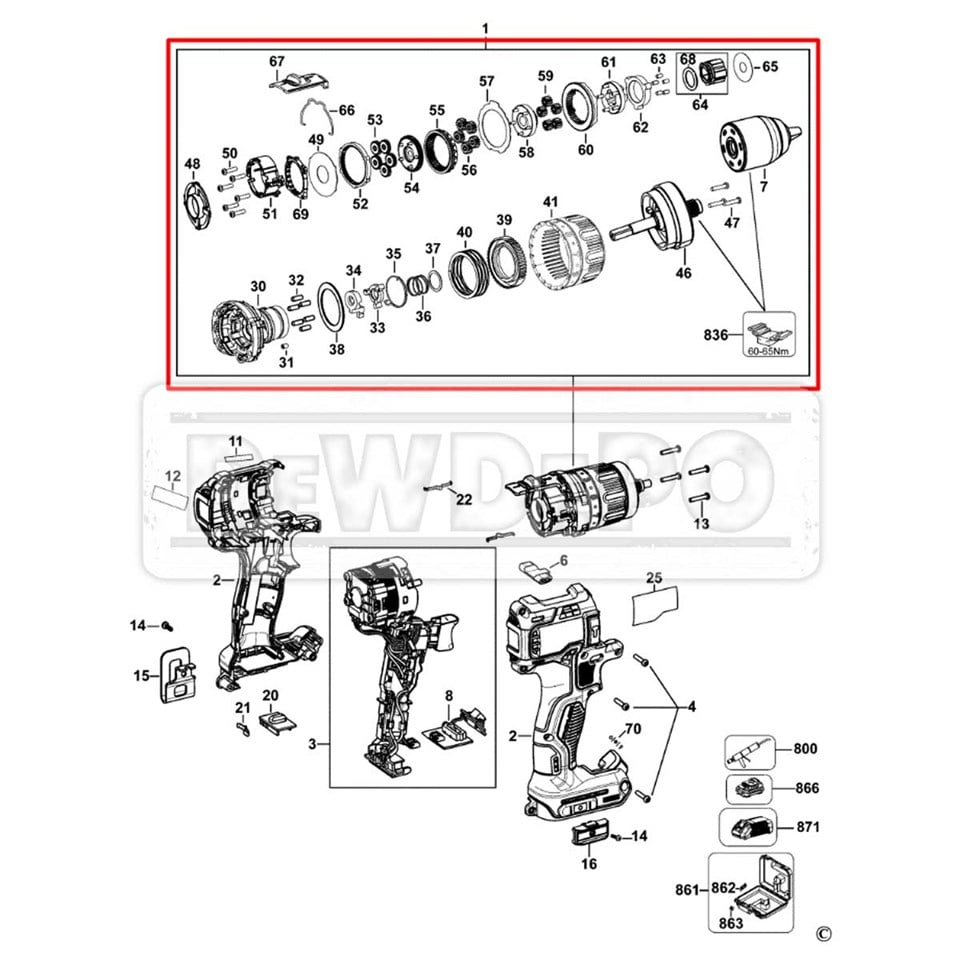 N438603 Dewalt DCD796 Şanzuman
