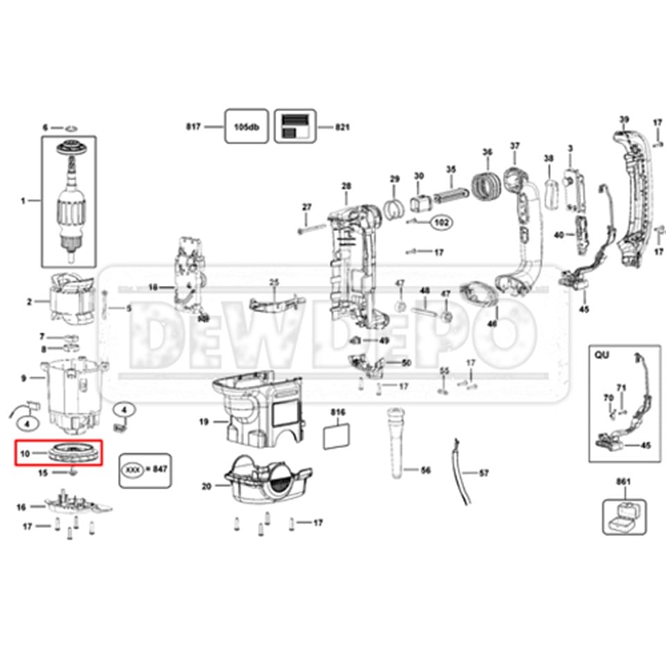 N542569 Dewalt D25721 Fan