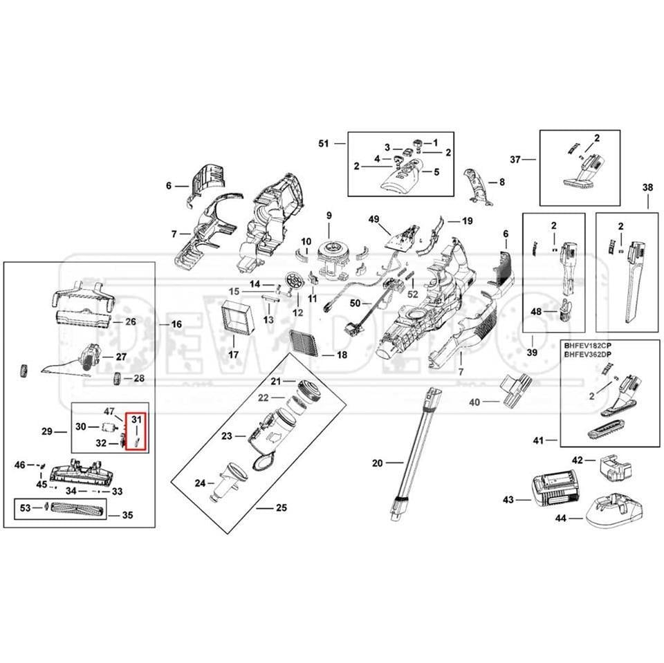 N609679 Black+Decker BHFEV362D Kayış