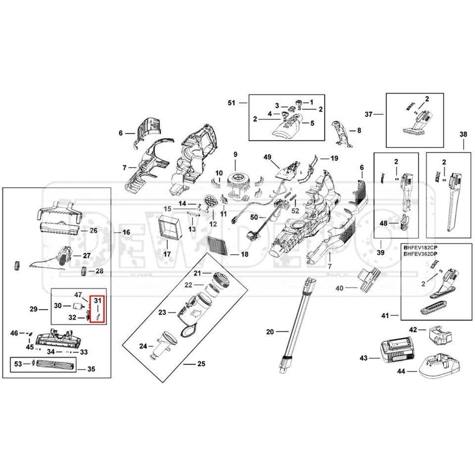 N609679 Black+Decker BHFEV362D Kayış