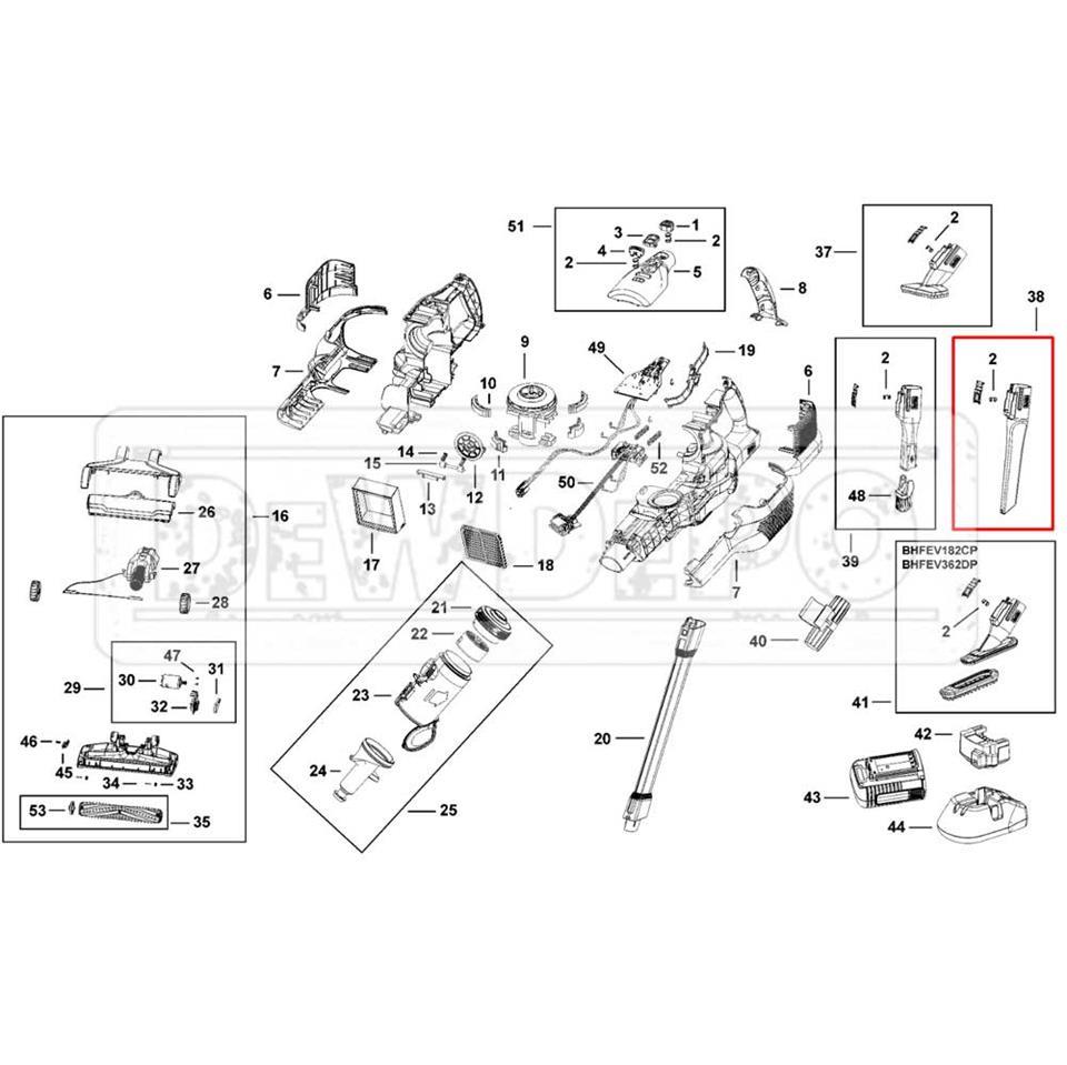 N764710 Black Decker BHFEV362D Nozul Fırça | dewdepo