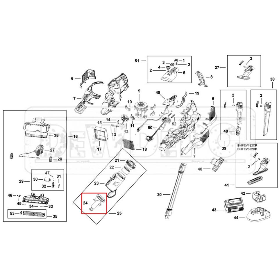 N819343 Black+Decker BHFEV182C Ön Filtre