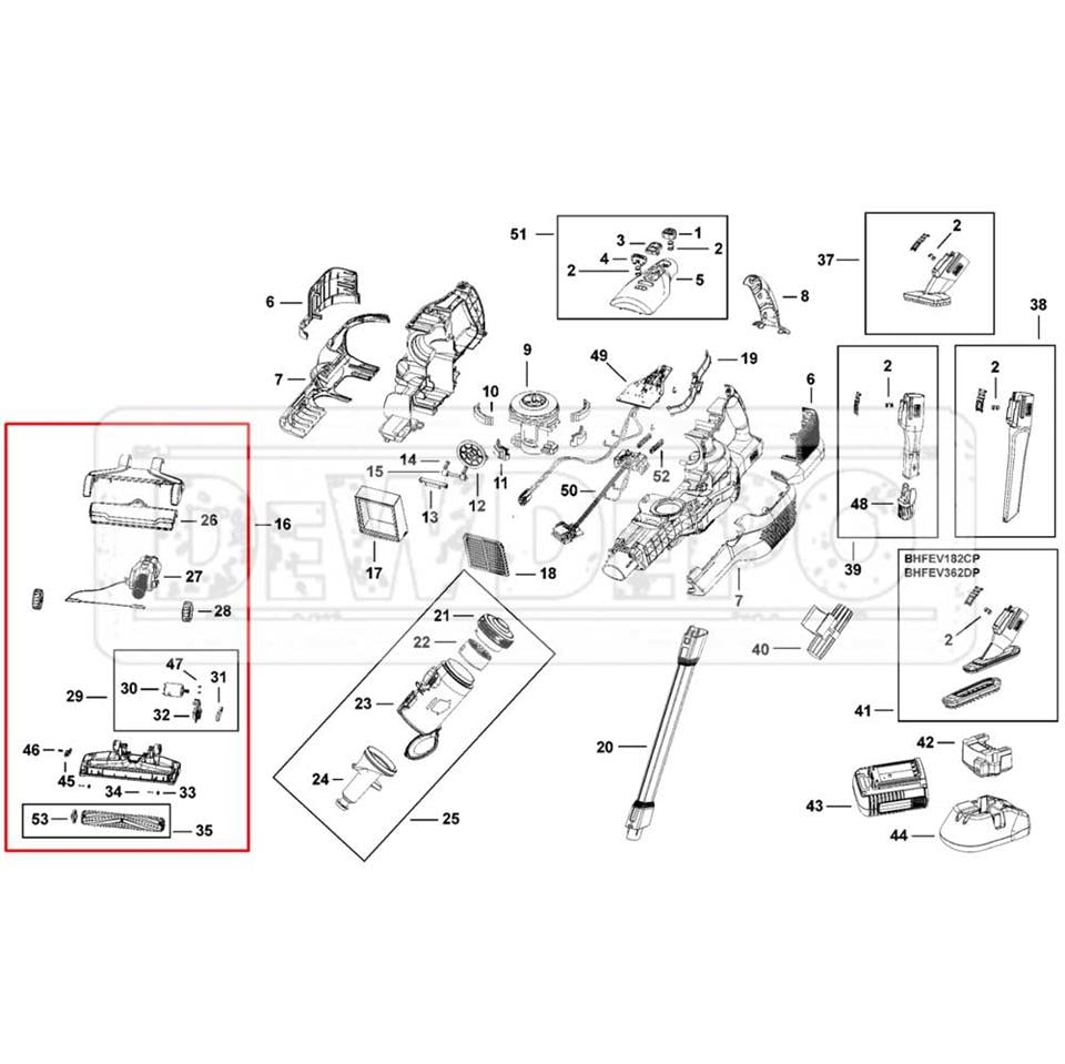 N925260 Black Decker BHFEV182C Rulo Süpürge Başlığı