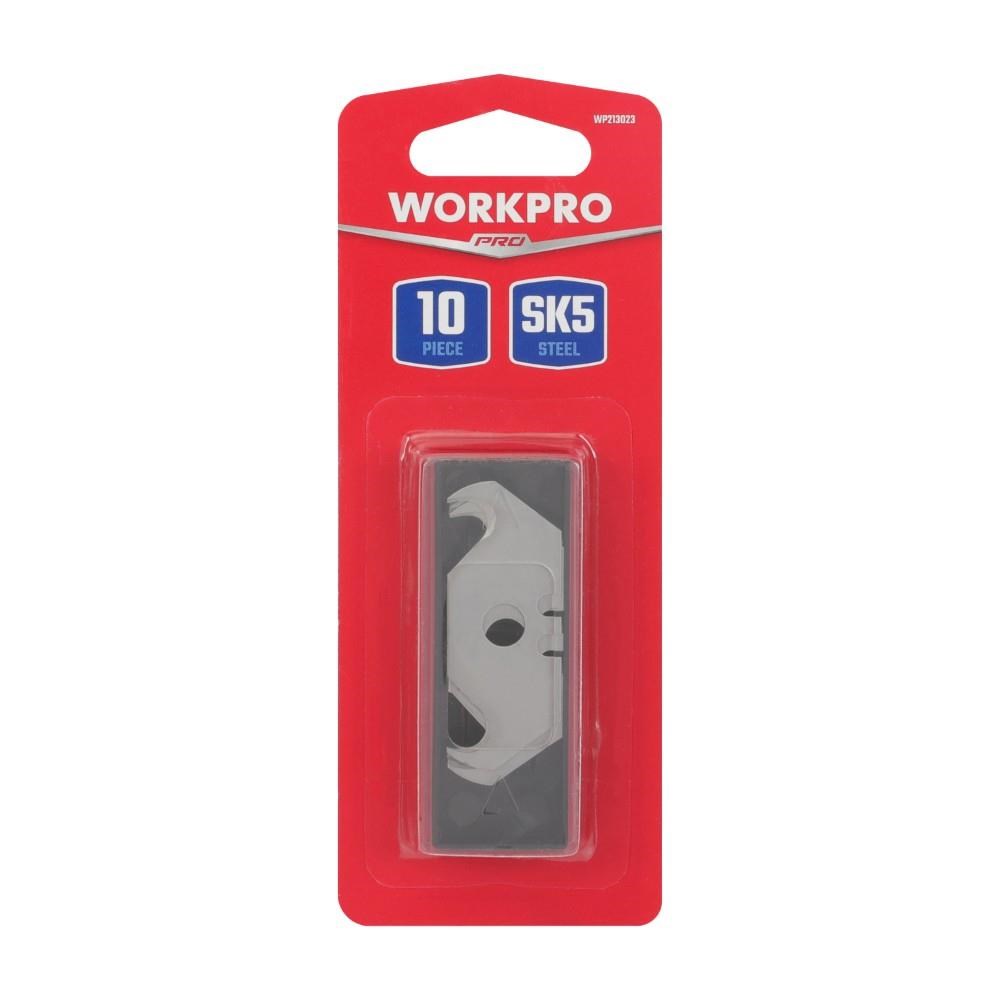 WORKPRO WP213023 10 Lu Kanca Tipi Çengelli Rötuş Maket Bıçağı Yedeği