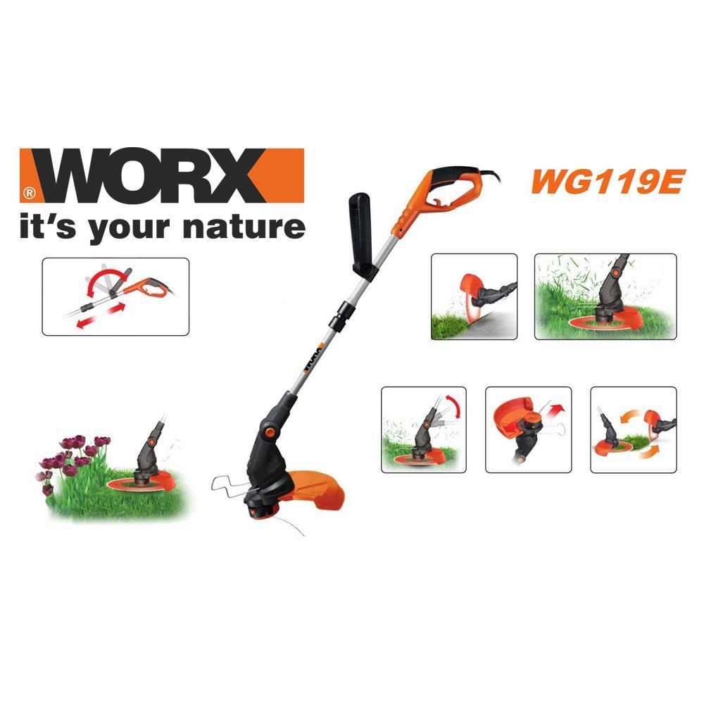 WORX WG119E 550Watt 30cm Elektrikli Teleskobik Saplı Misinalı Çim ve Kenar Kesme 