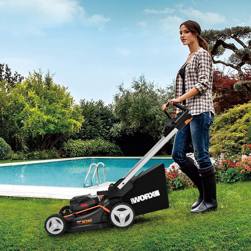WORX WG749E 40Volt 4.0Ah. Li-ion 46CM Profesyonel Kömürsüz Şarjlı Çim Biçme 