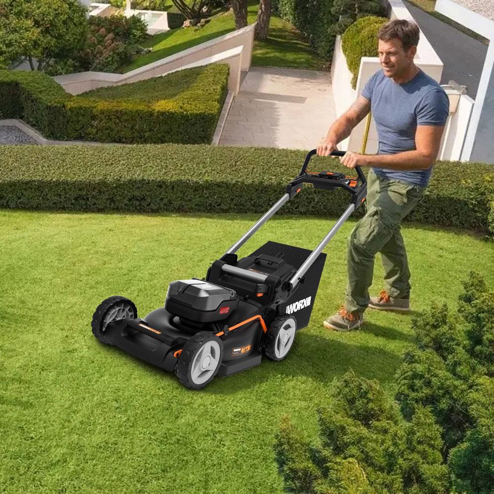 WORX WG749E 40Volt 4.0Ah. Li-ion 46CM Profesyonel Kömürsüz Şarjlı Çim Biçme 
