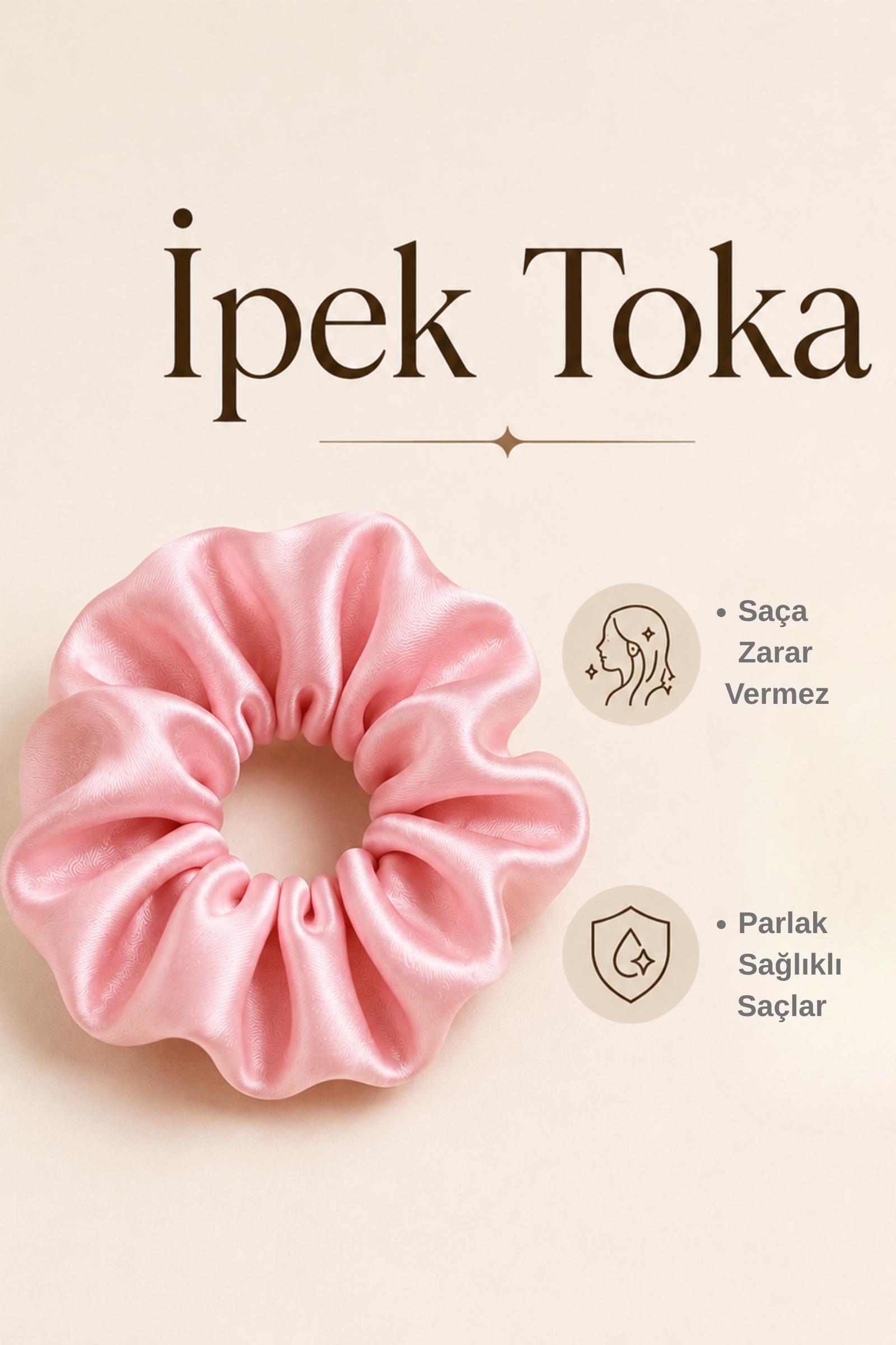 %100 İpek Pembe Toka   Bahtiyar İpek İpek Toka
