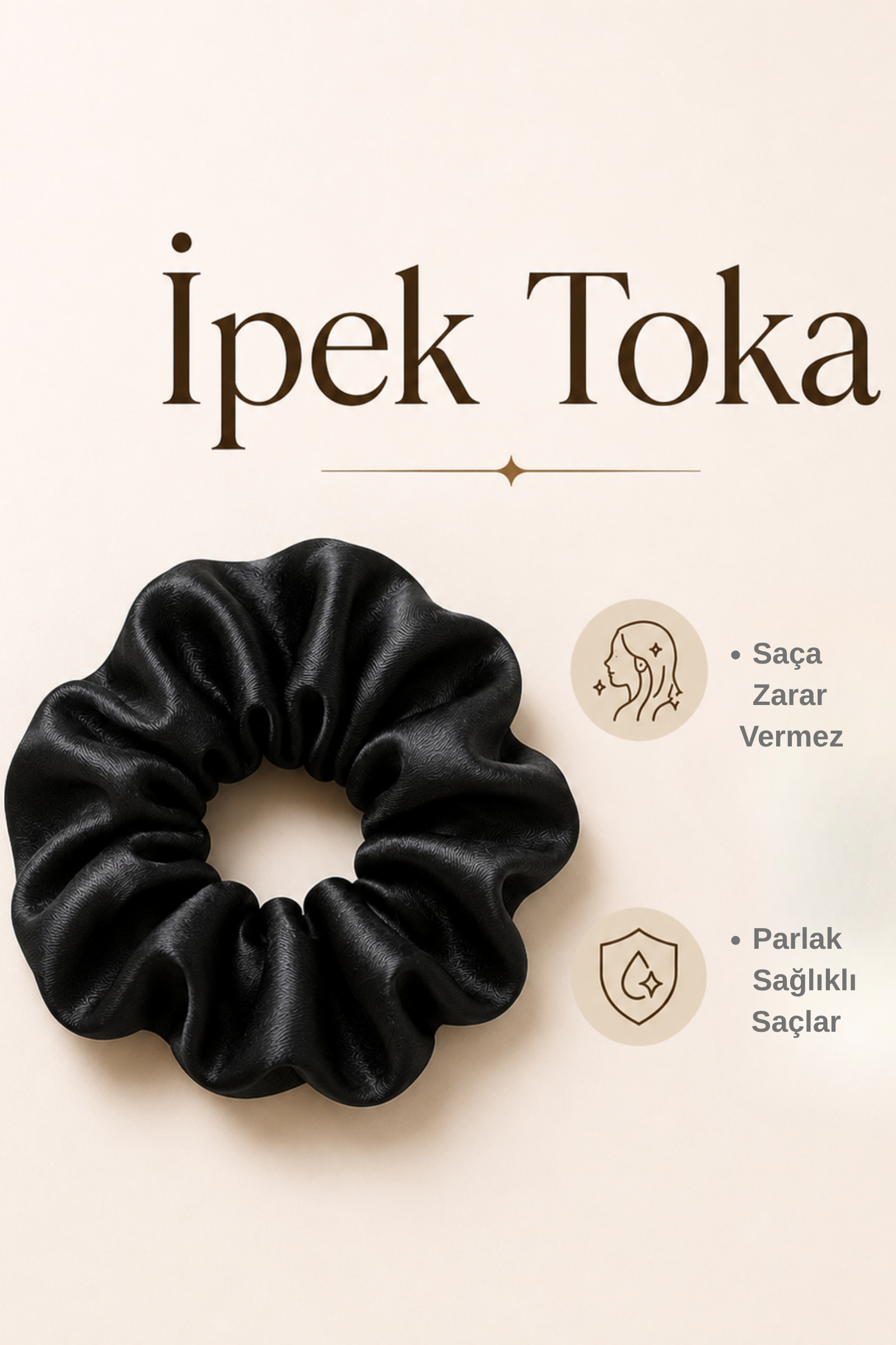 %100 İpek Siyah Toka  Bahtiyar İpek İpek Toka