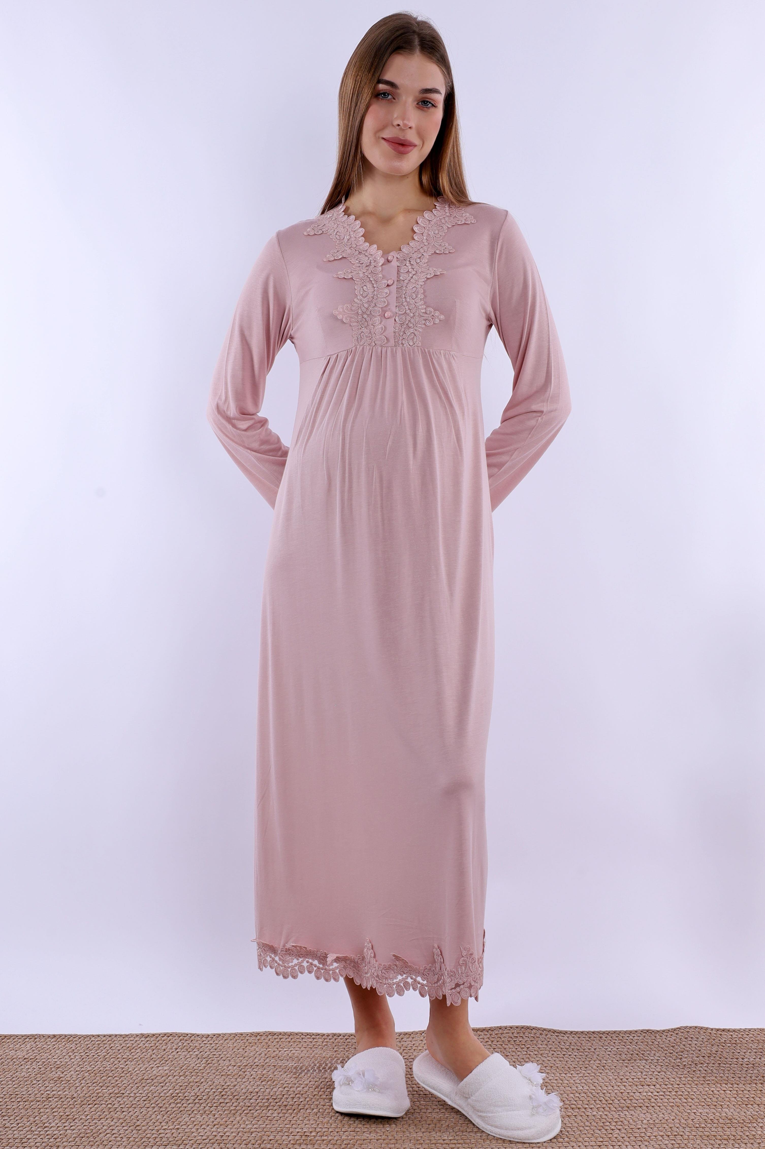 215122 Gül Kurusu Hamile Lohusa Gecelik