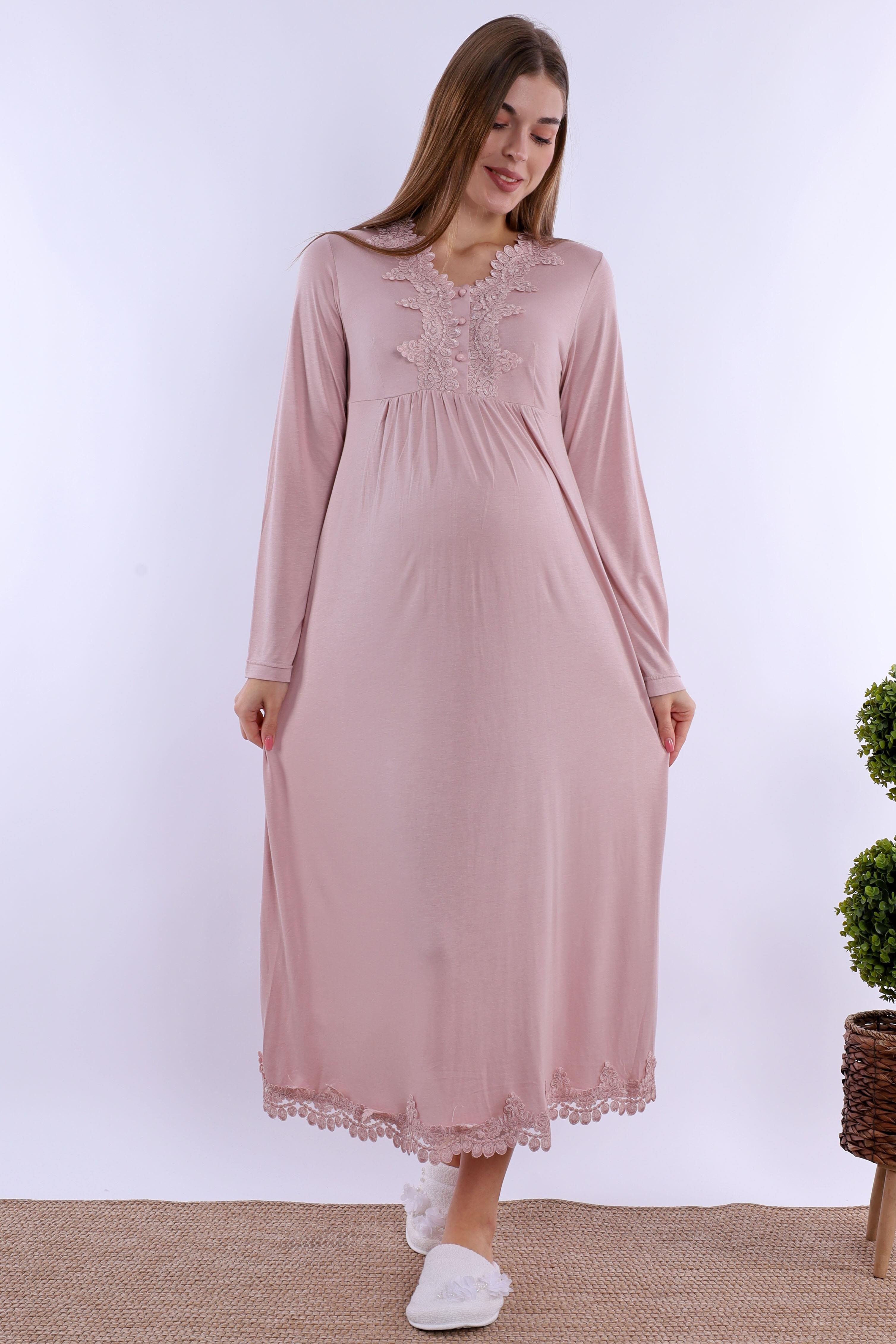 215122 Gül Kurusu Hamile Lohusa Gecelik