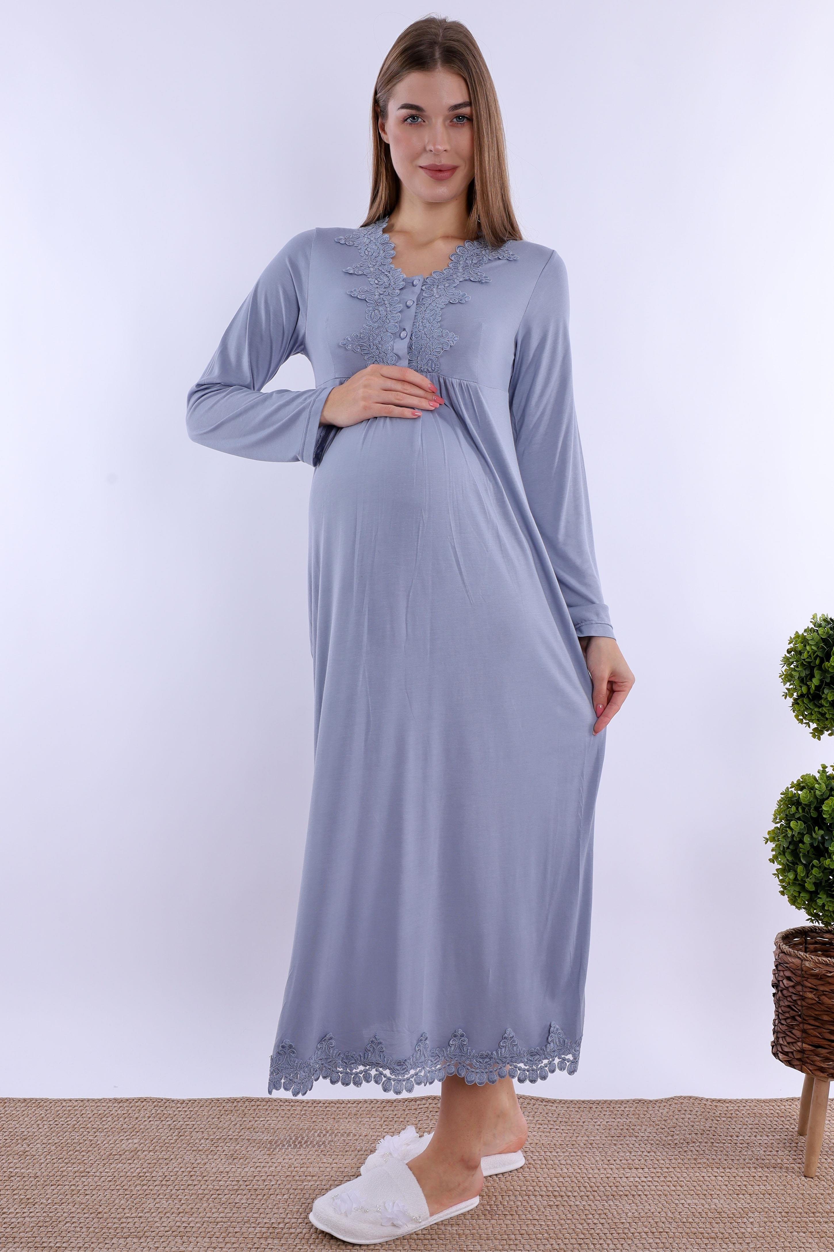 215122 Mavi Hamile Lohusa Gecelik