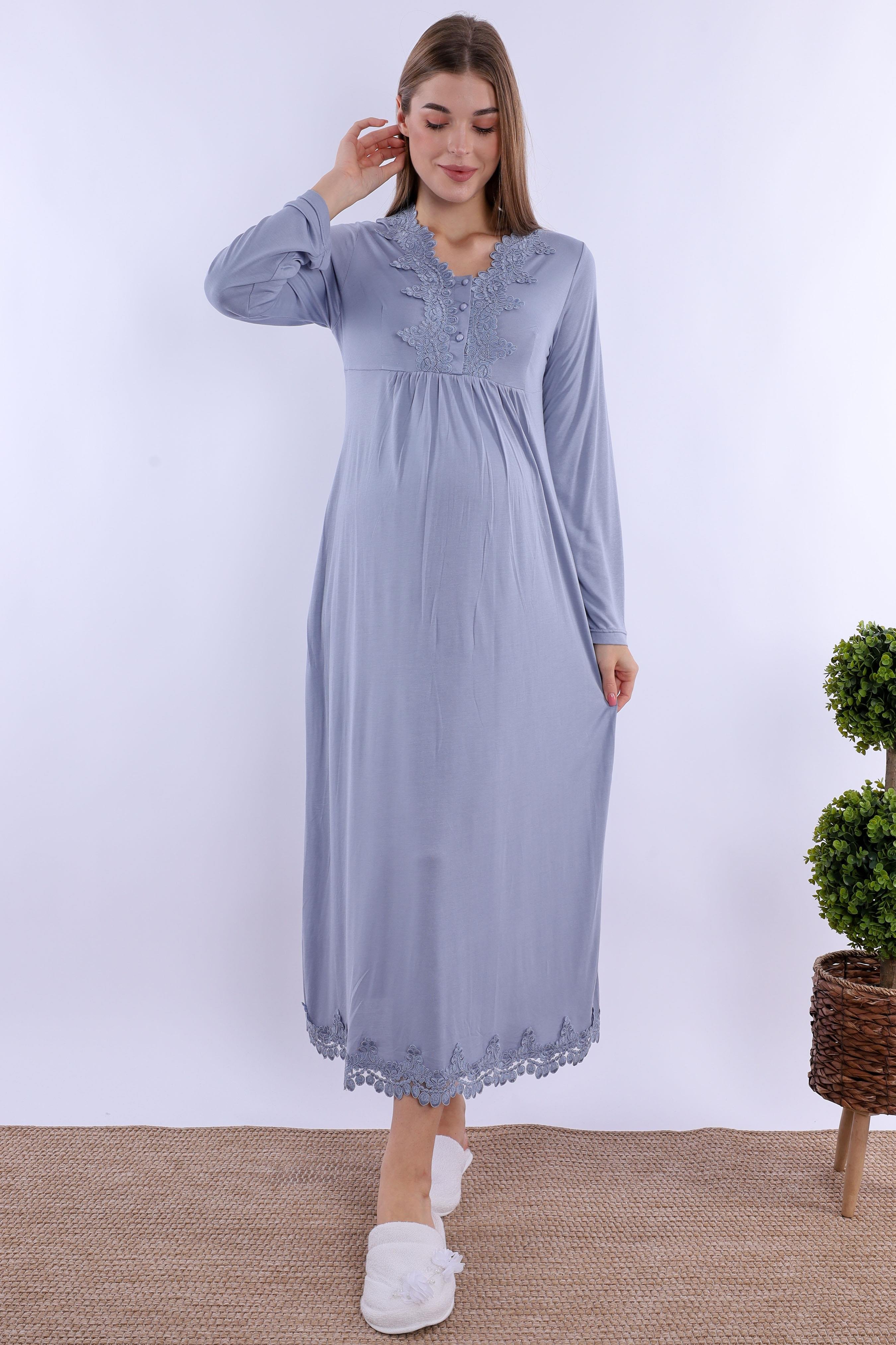 215122 Mavi Hamile Lohusa Gecelik