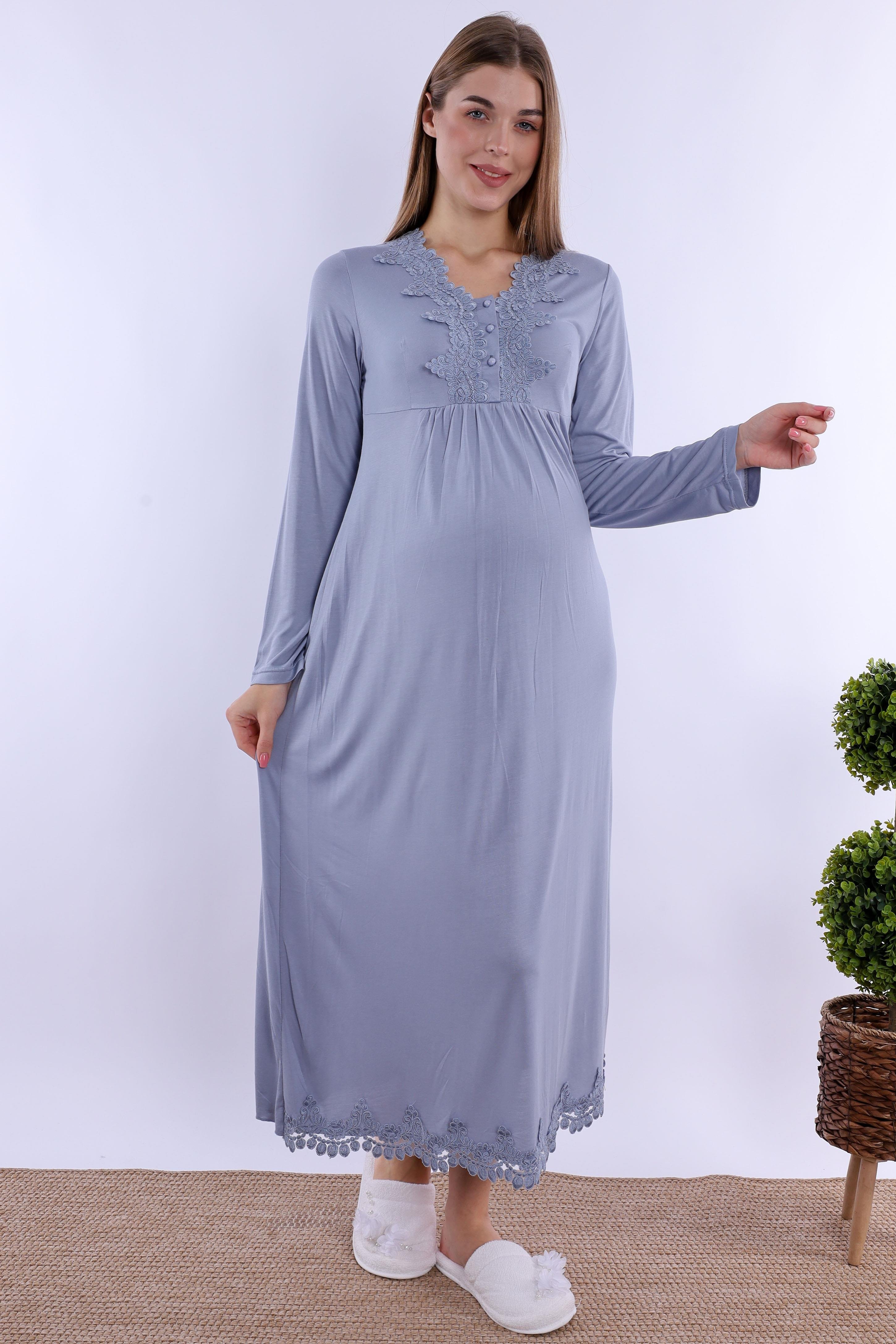 215122 Mavi Hamile Lohusa Gecelik