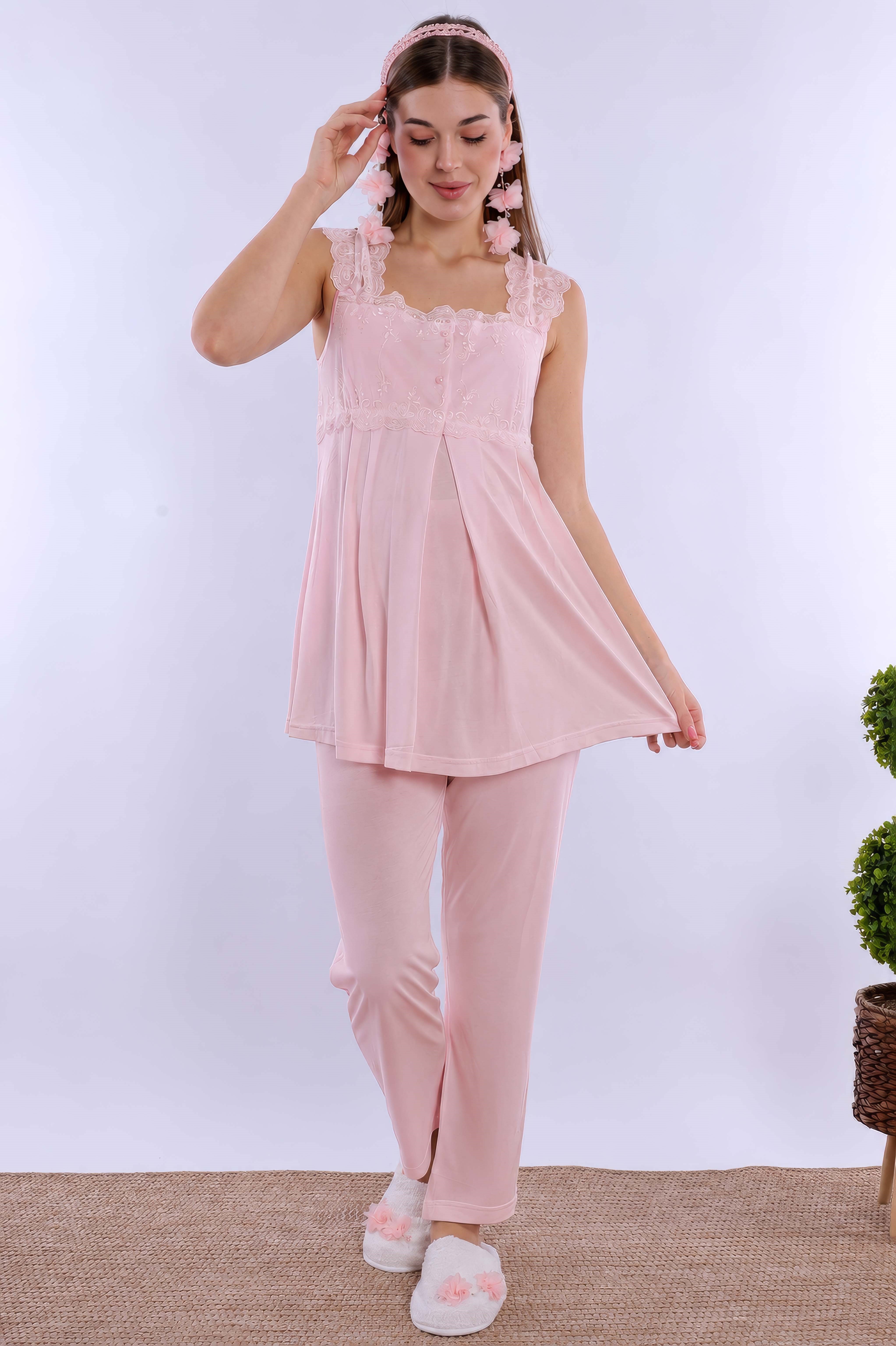223032 Pudra Hamile Lohusa Pijama Takımı