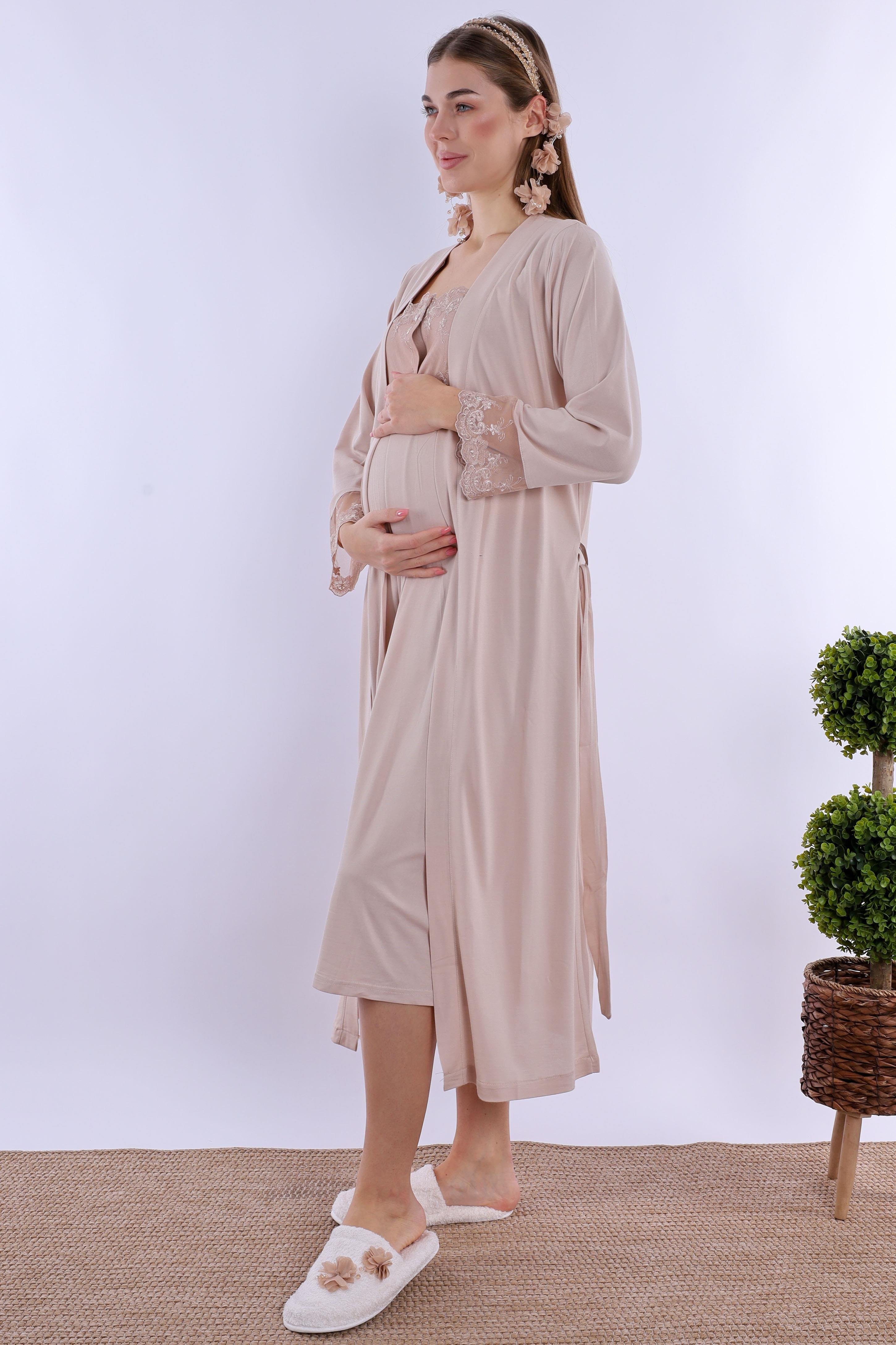 223052 Bej Hamile Lohusa Set