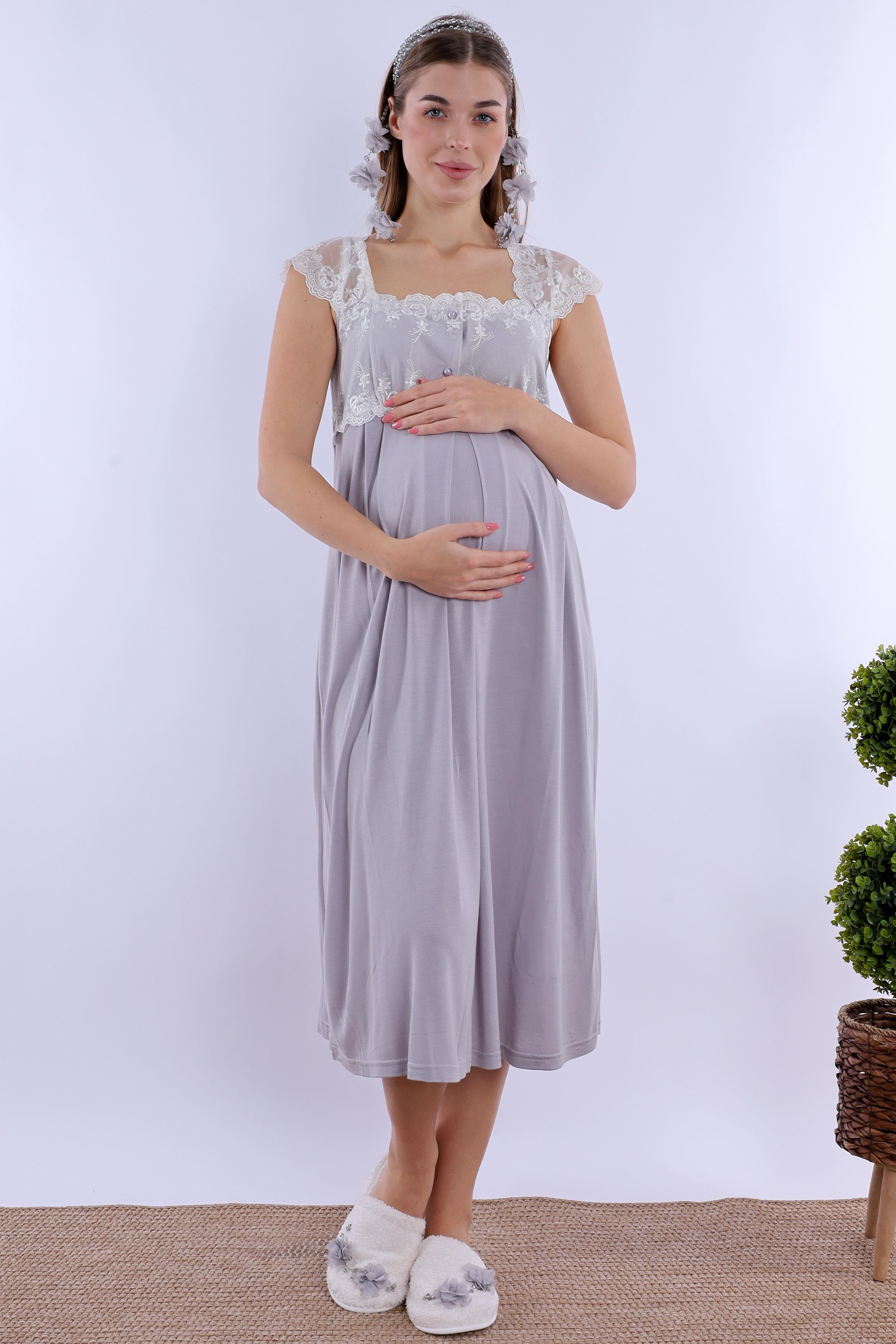 223052 Gri Hamile Lohusa Set