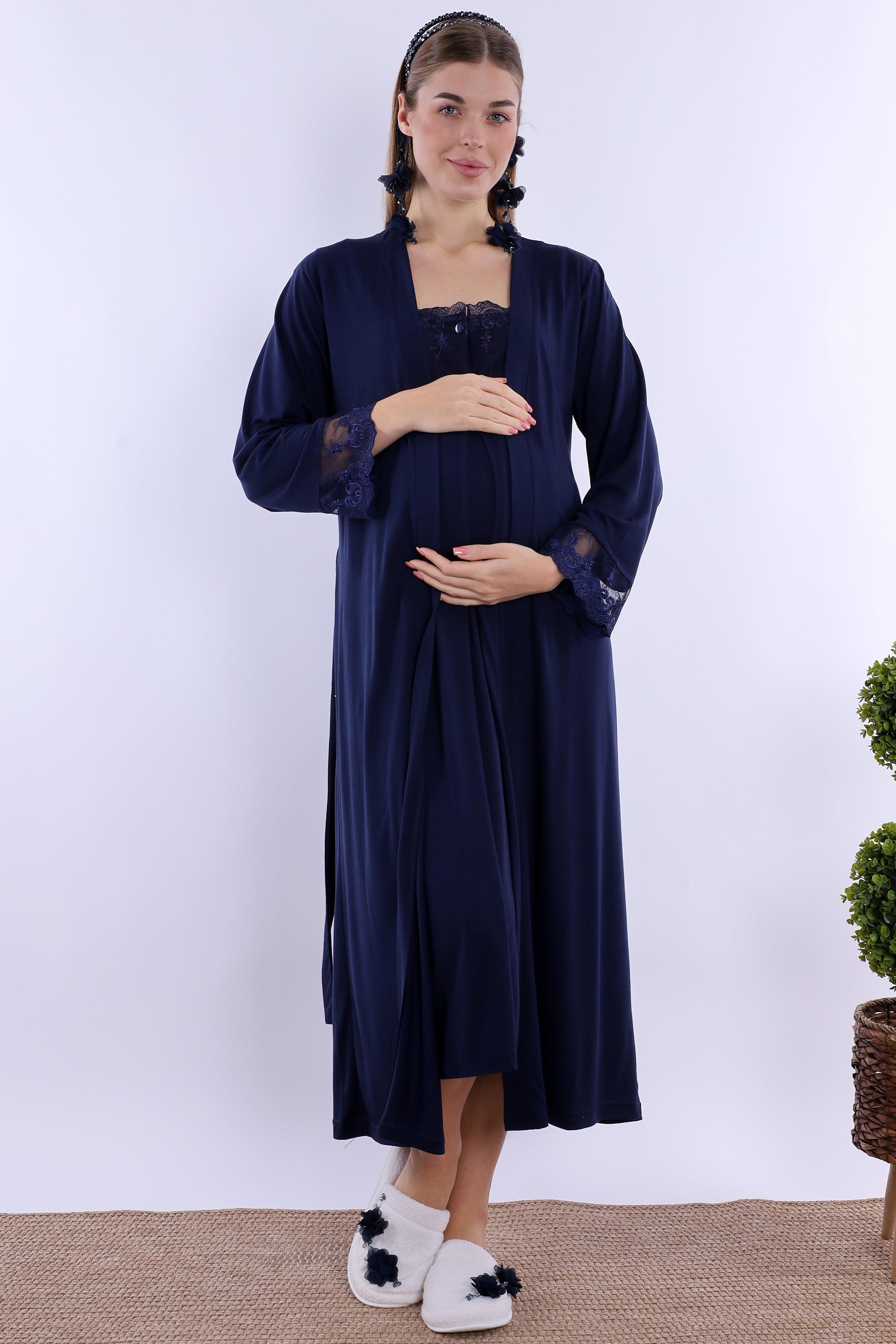 223052 Lacivert Hamile Lohusa Set