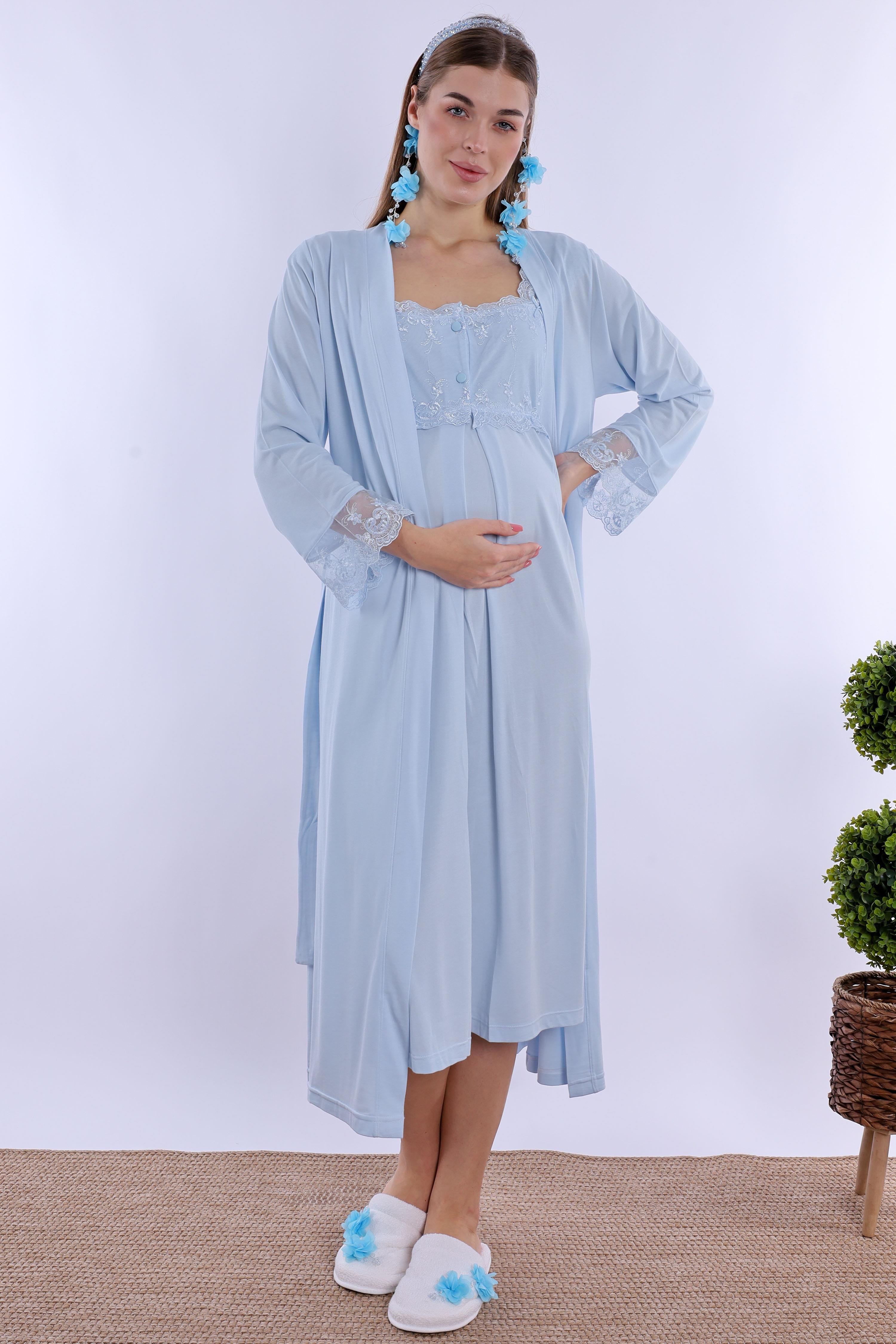 223052 Mavi Hamile Lohusa Set