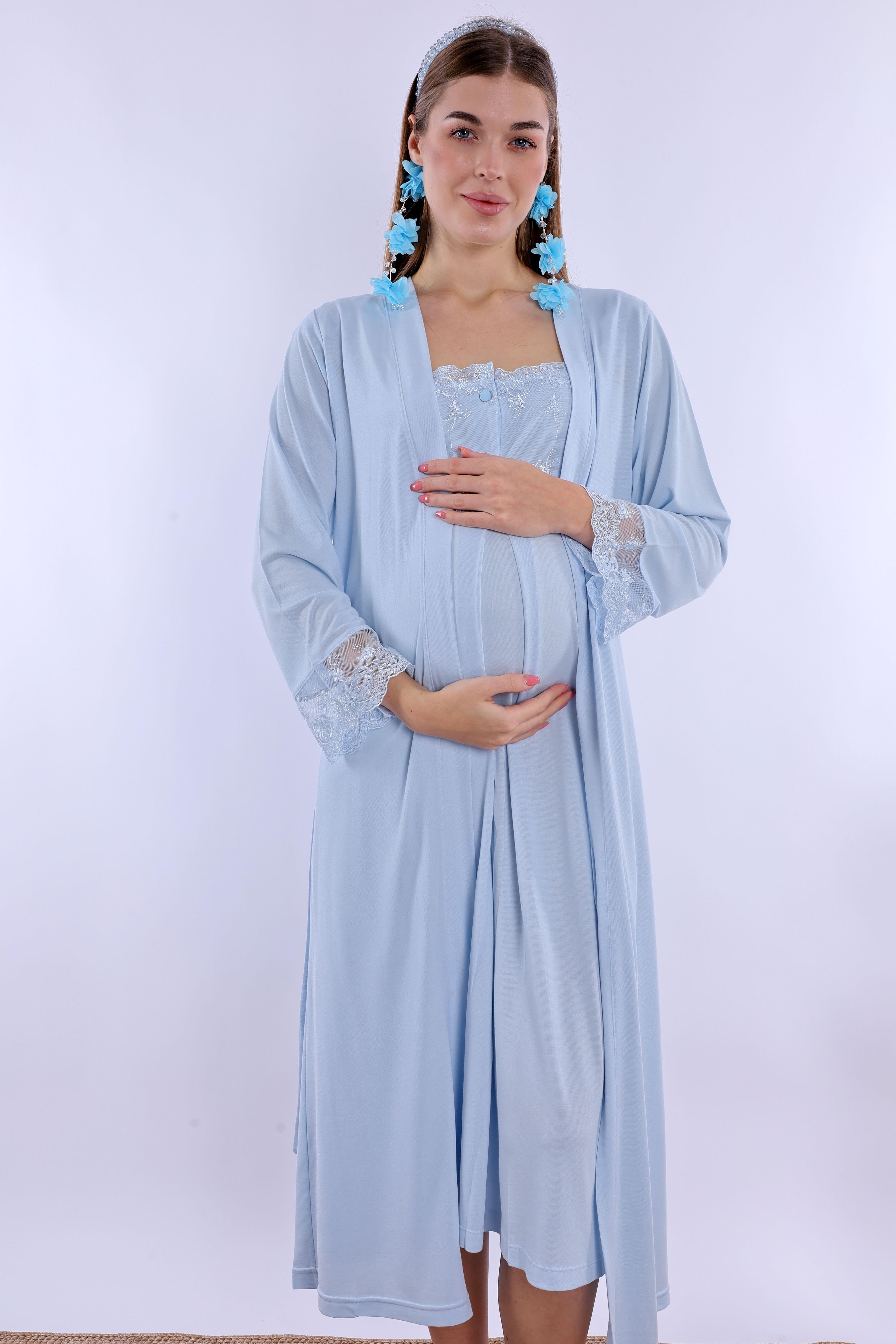 223052 Mavi Hamile Lohusa Set