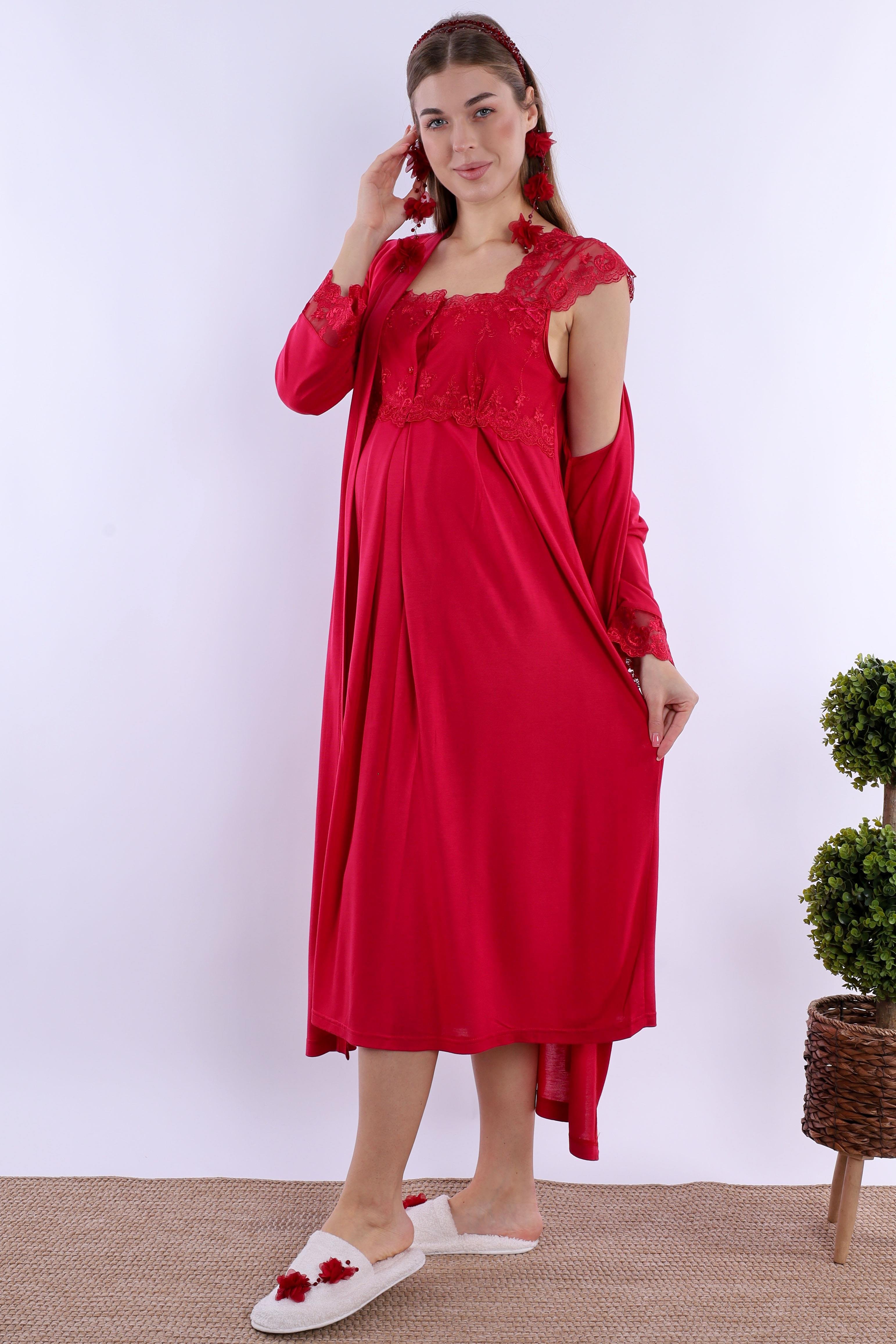 223052 Vişne Hamile Lohusa Set