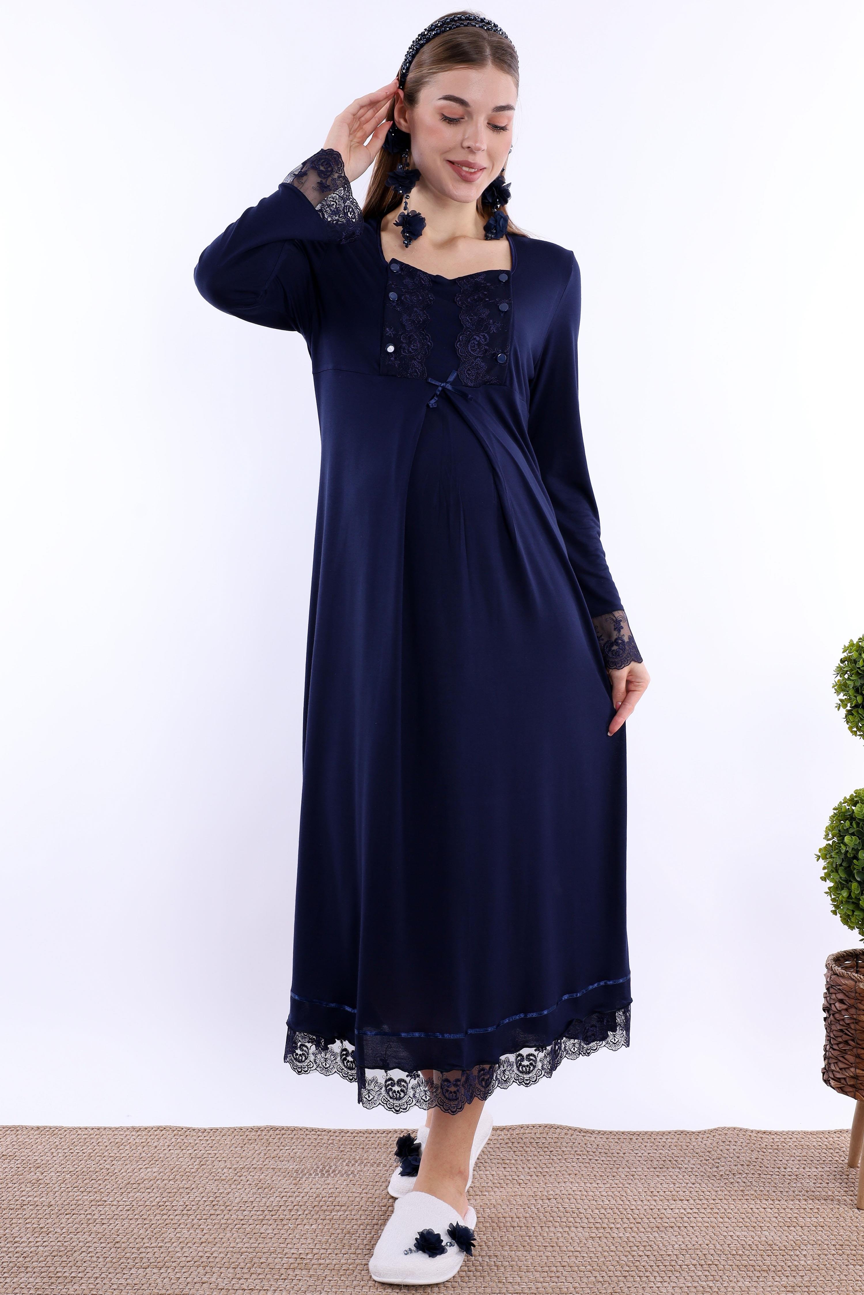 230432 Vişne Hamile Lohusa Gecelik