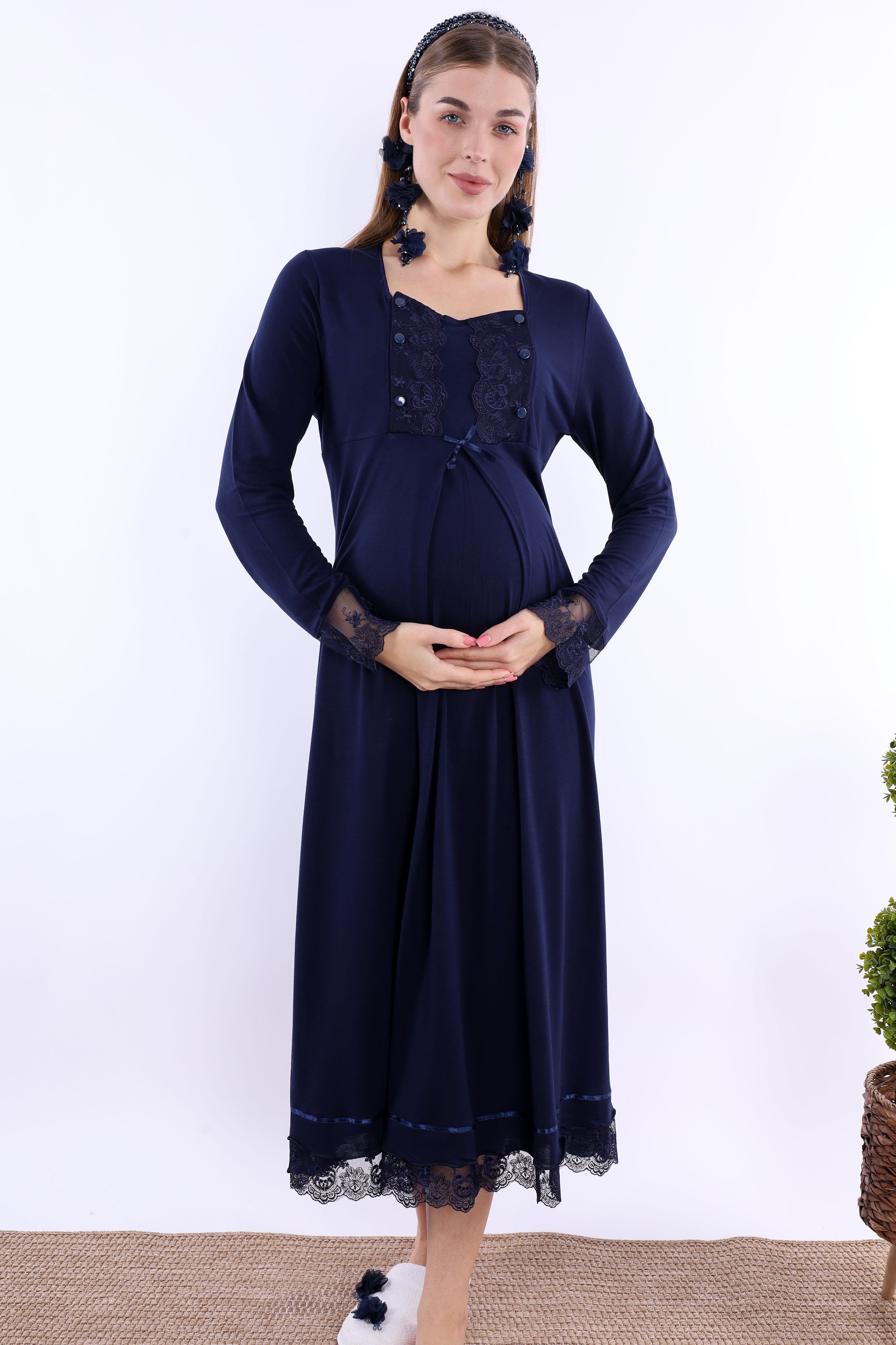 230432 Vişne Hamile Lohusa Gecelik