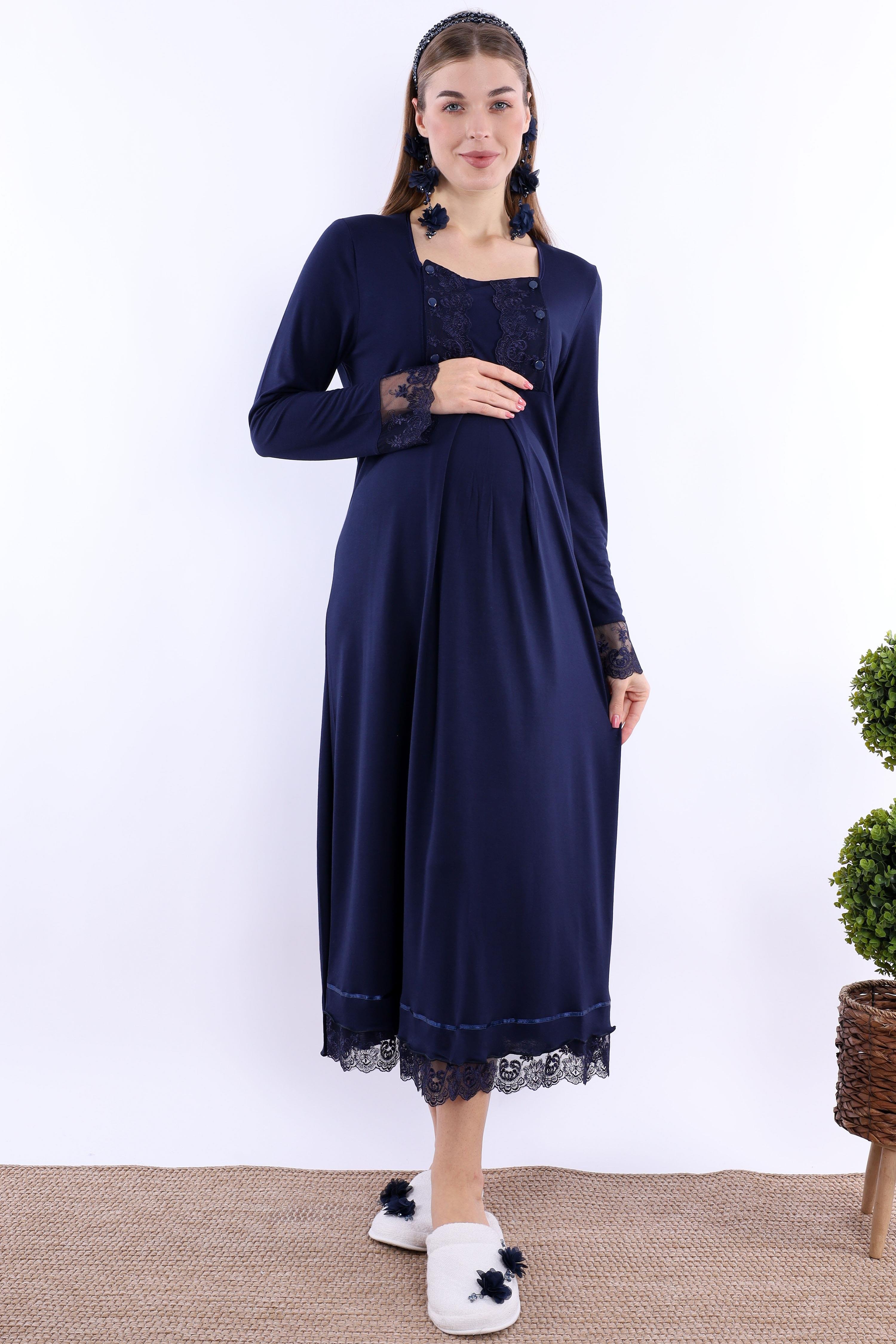 230432 Vişne Hamile Lohusa Gecelik