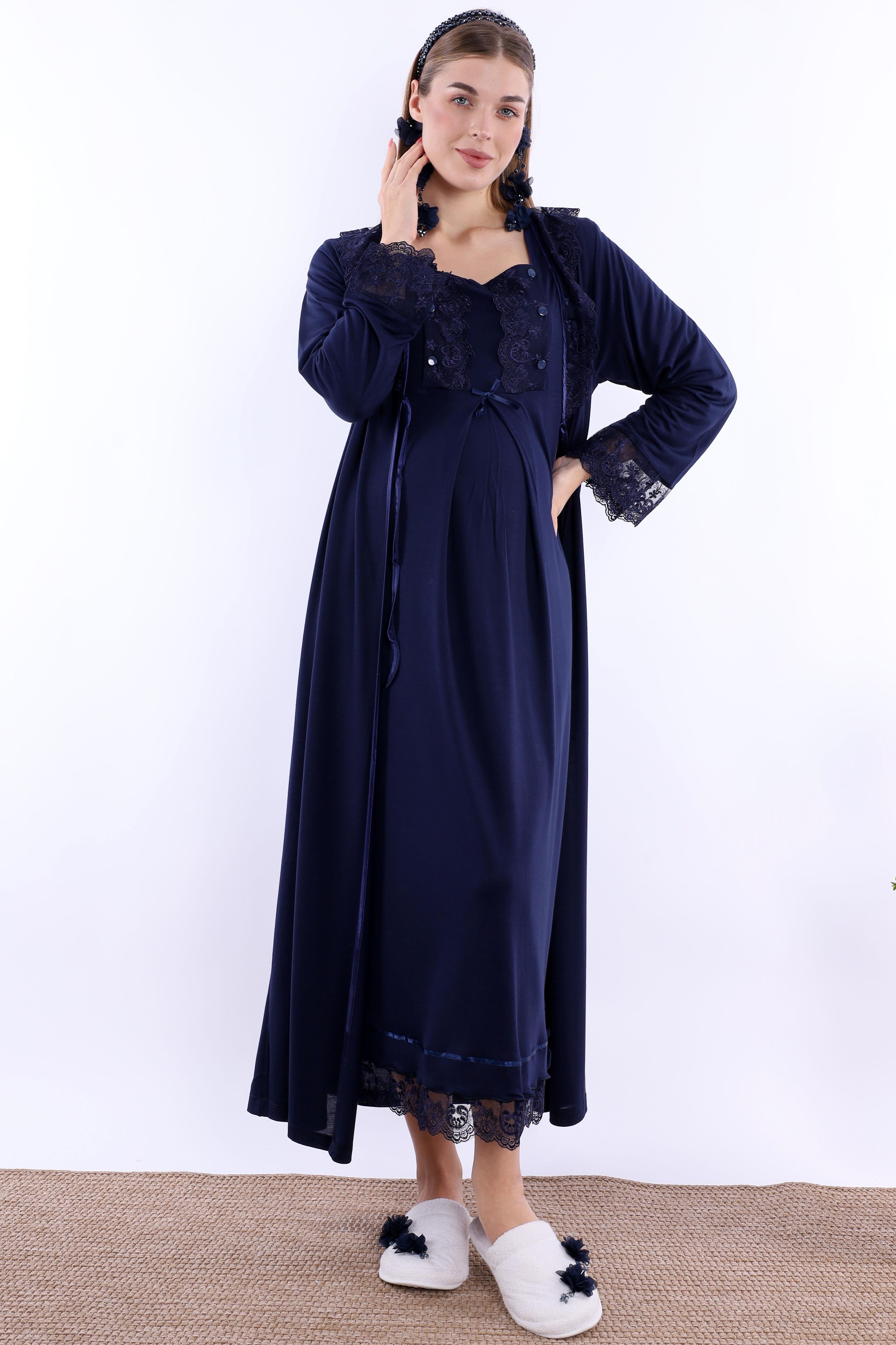 230462 Lacivert Hamile Lohusa Set