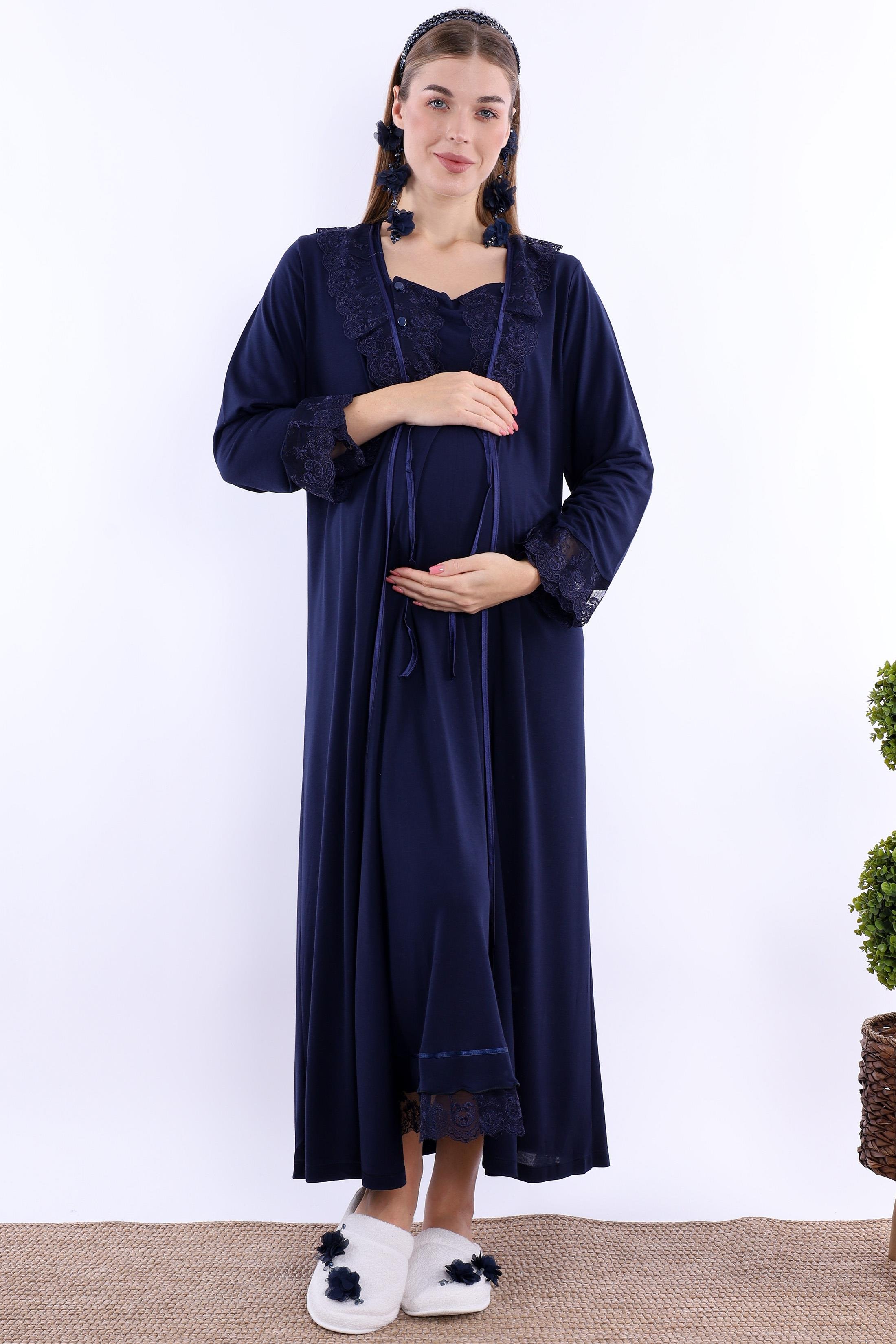 230462 Lacivert Hamile Lohusa Set