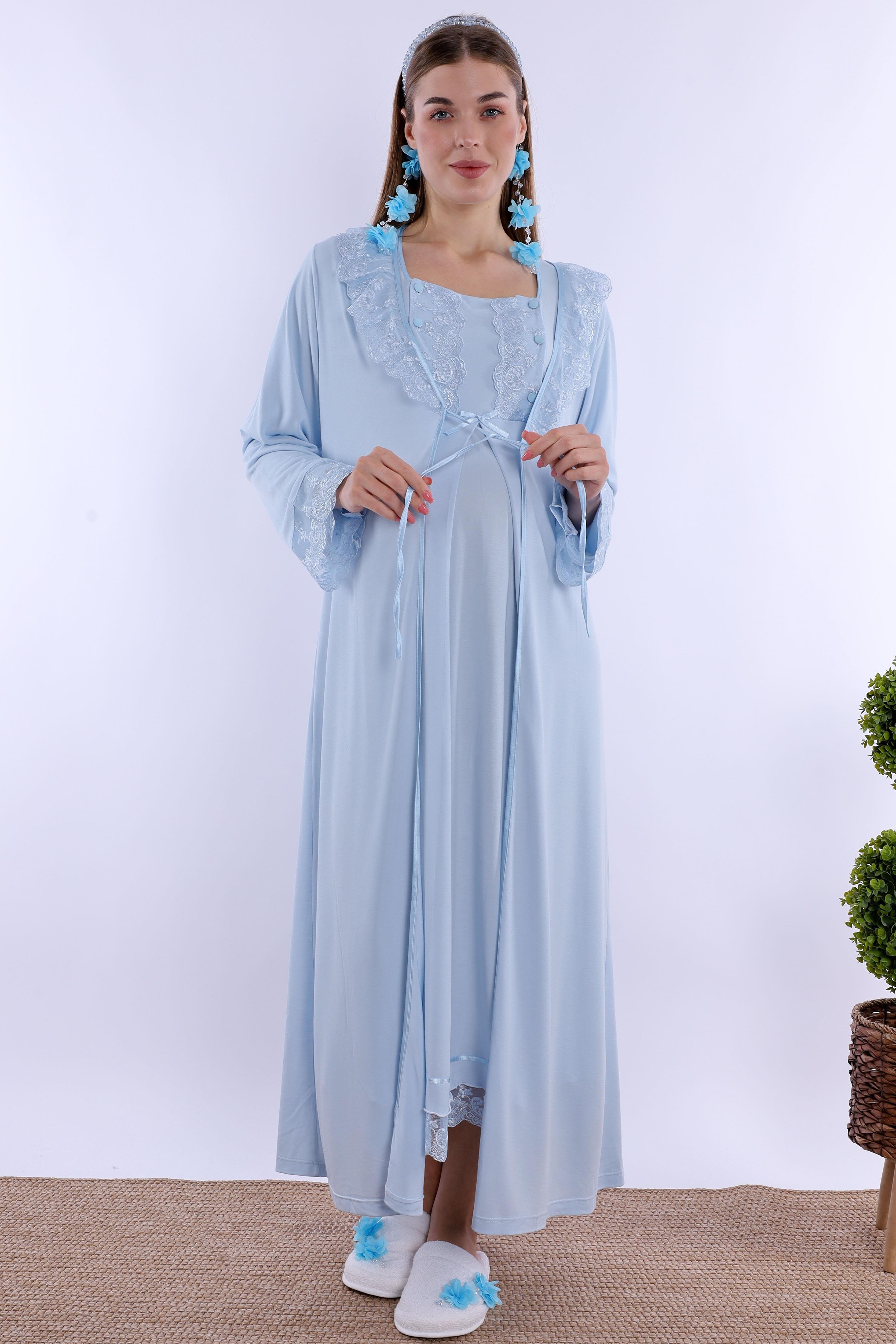 230462 Mavi Hamile Lohusa Set