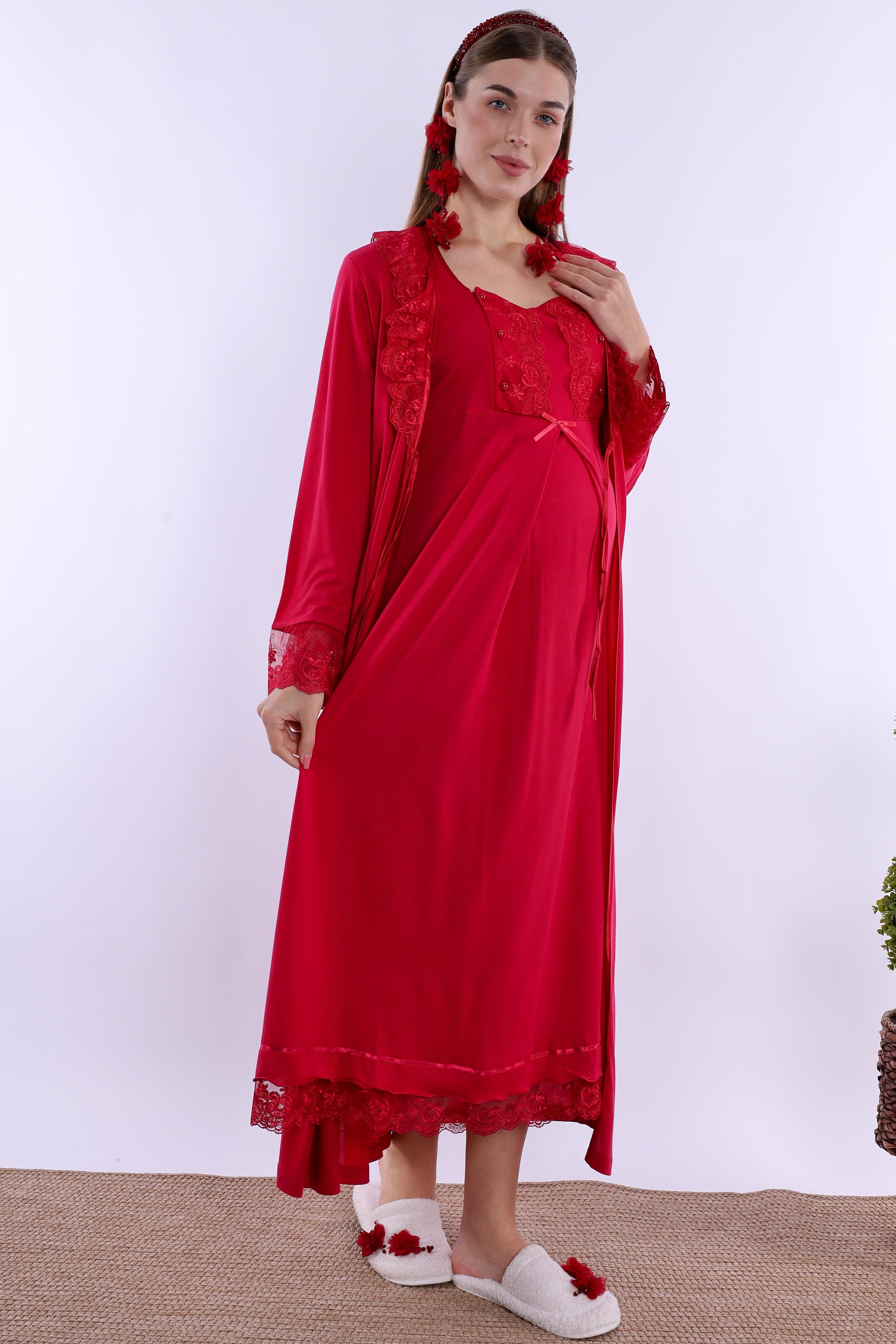 230462 Vişne Hamile Lohusa Set