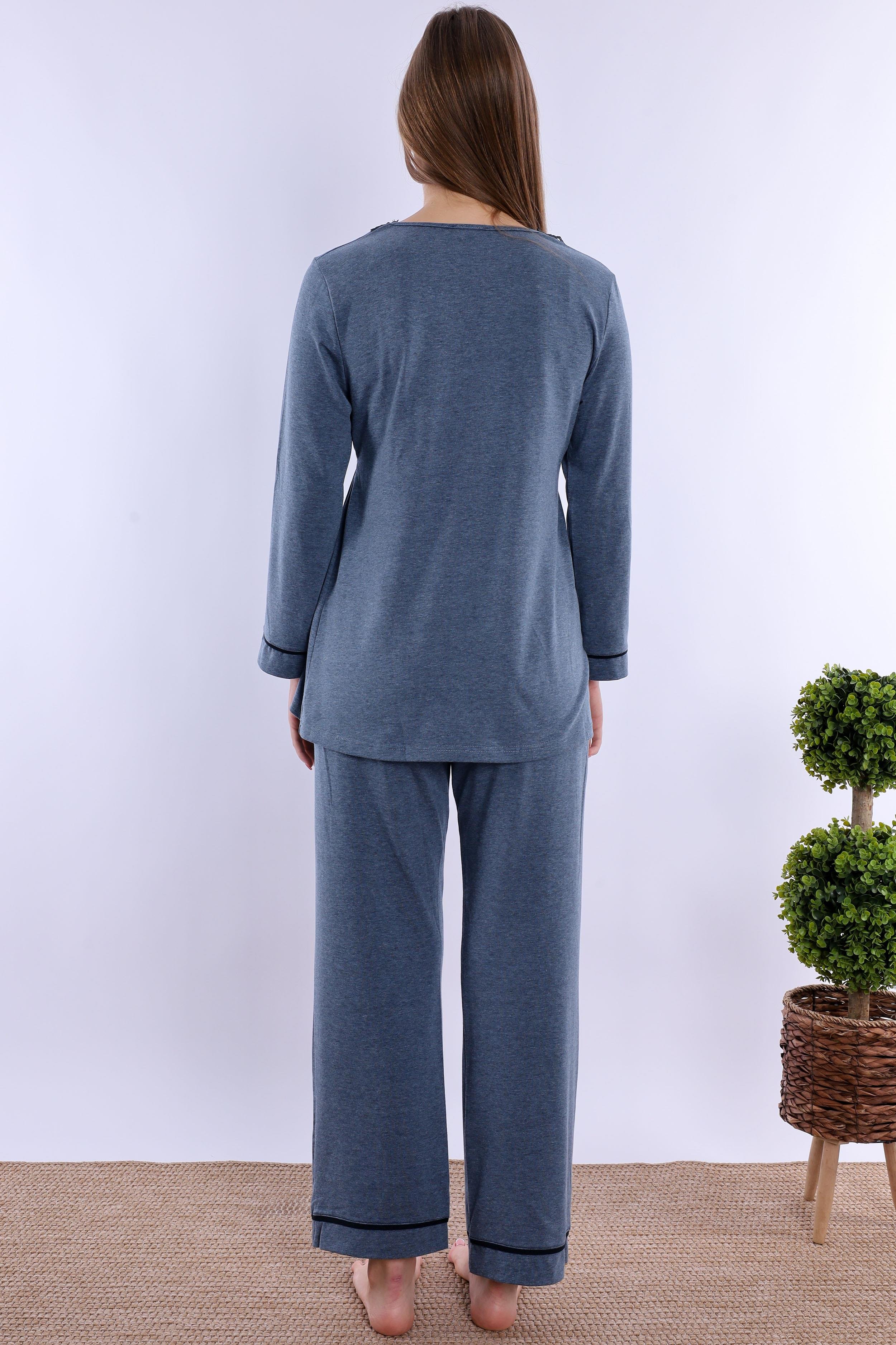 230522 İndigo Hamile Lohusa Pijama Takımı