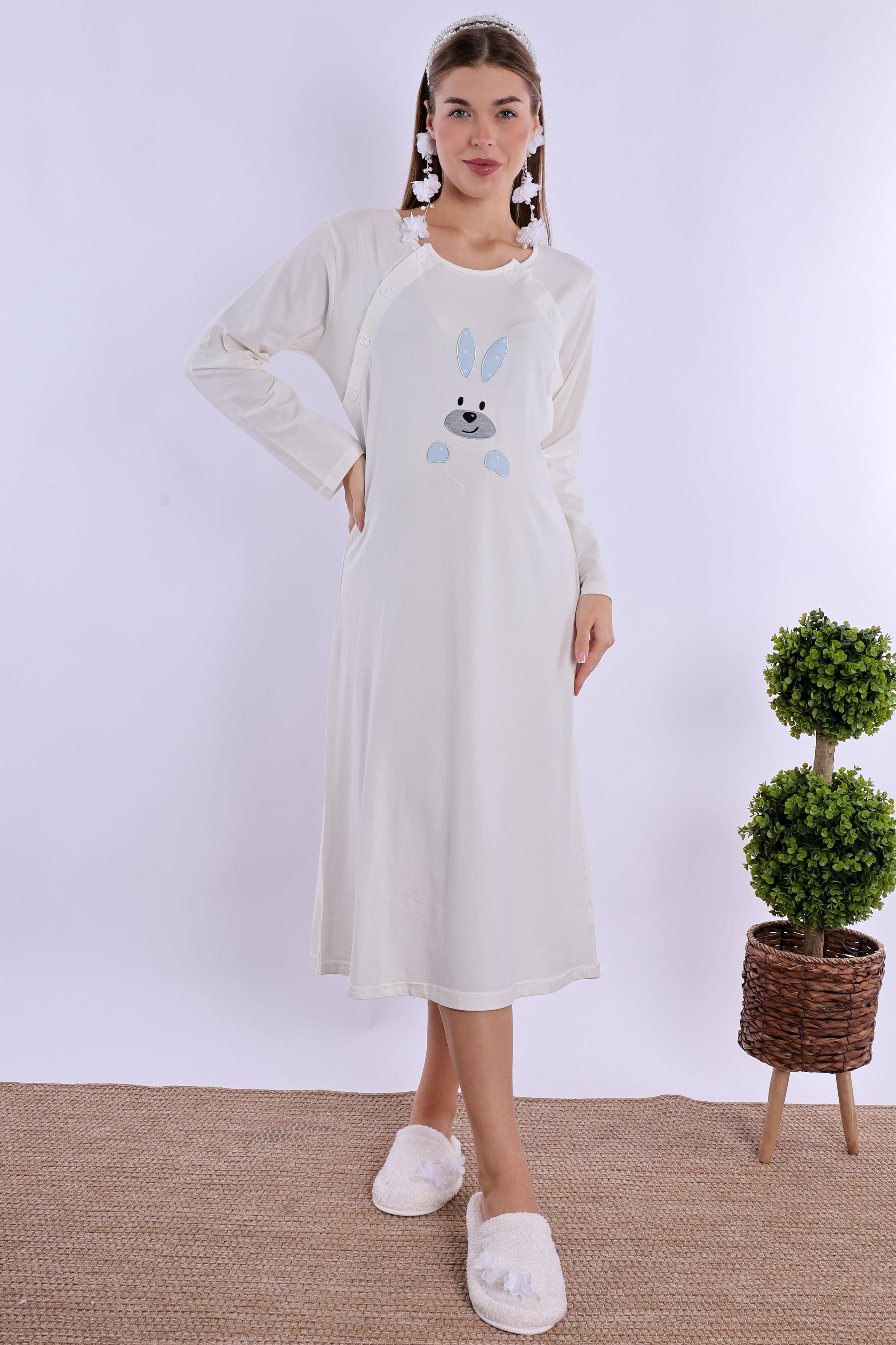 230932 Mavi Hamile Lohusa Gecelik