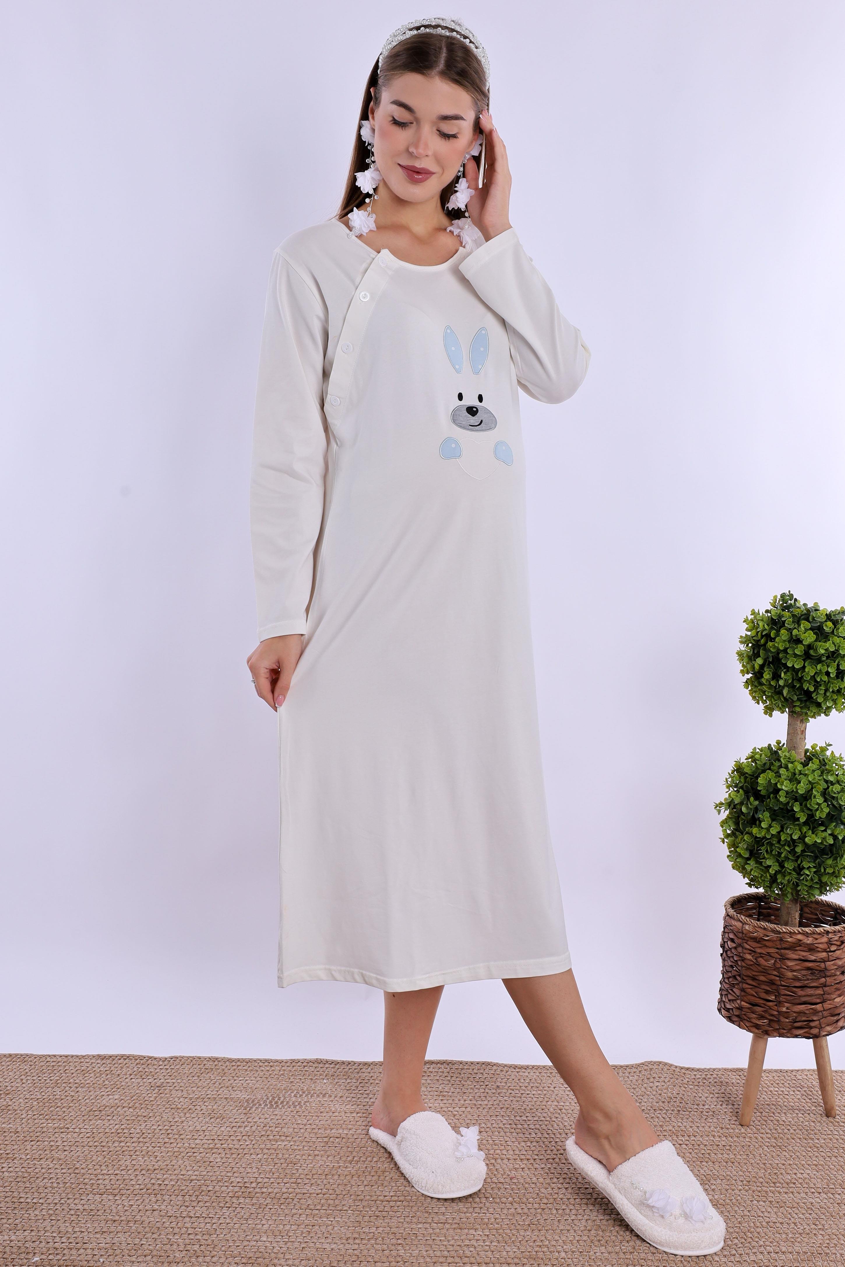 230932 Mavi Hamile Lohusa Gecelik