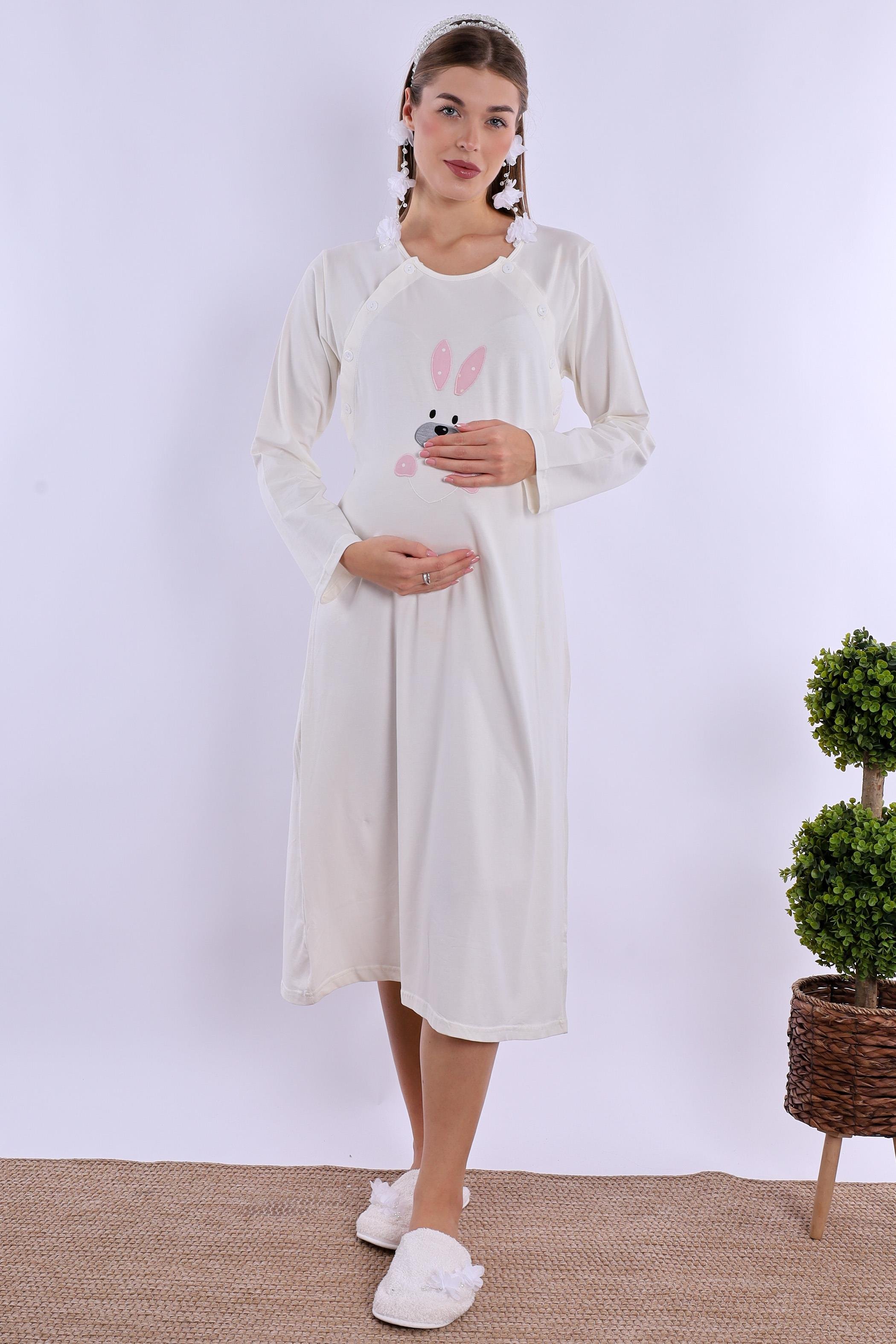 230932 Pembe Hamile Lohusa Gecelik