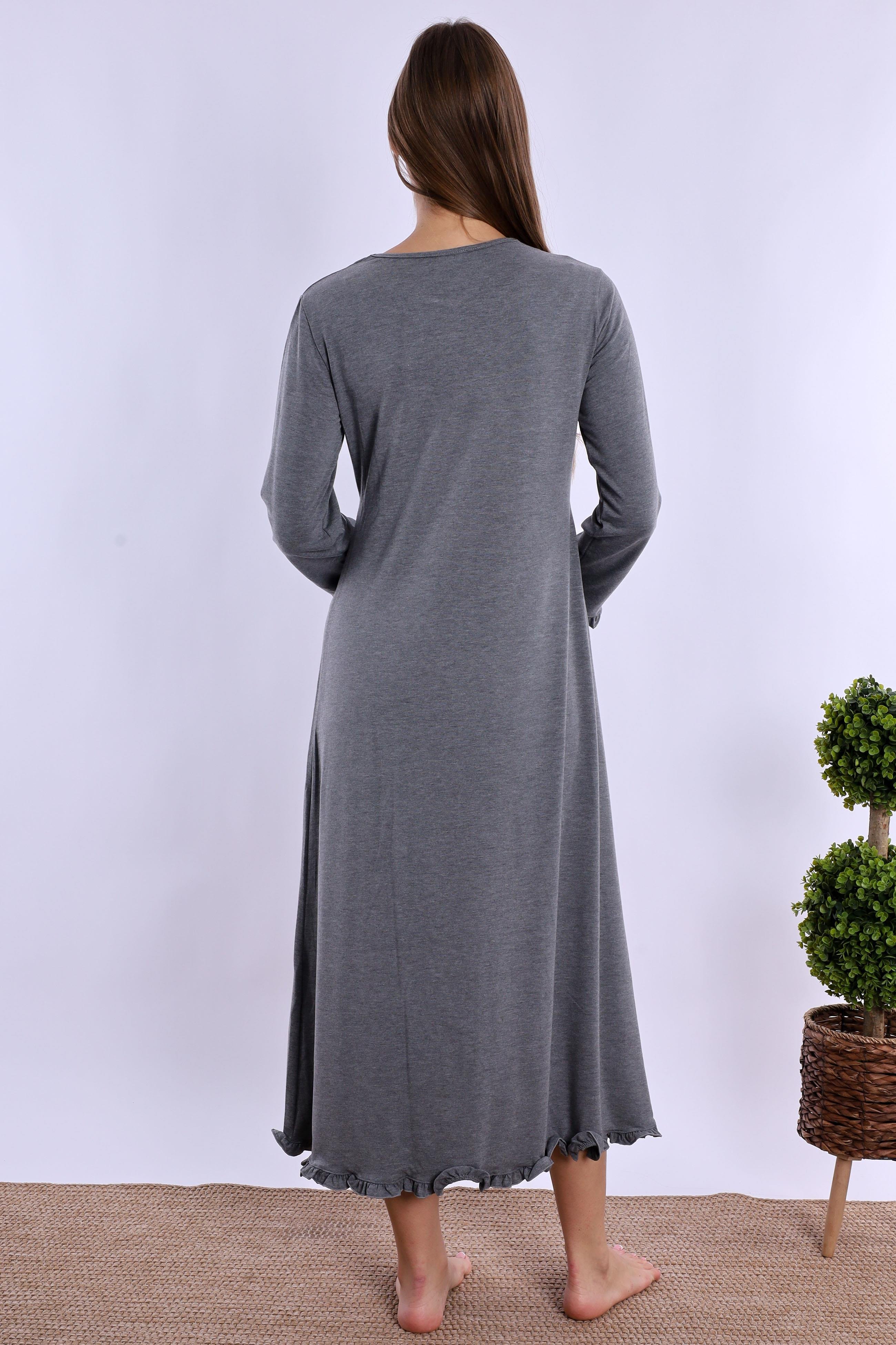 240432 Füme Hamile Lohusa Gecelik